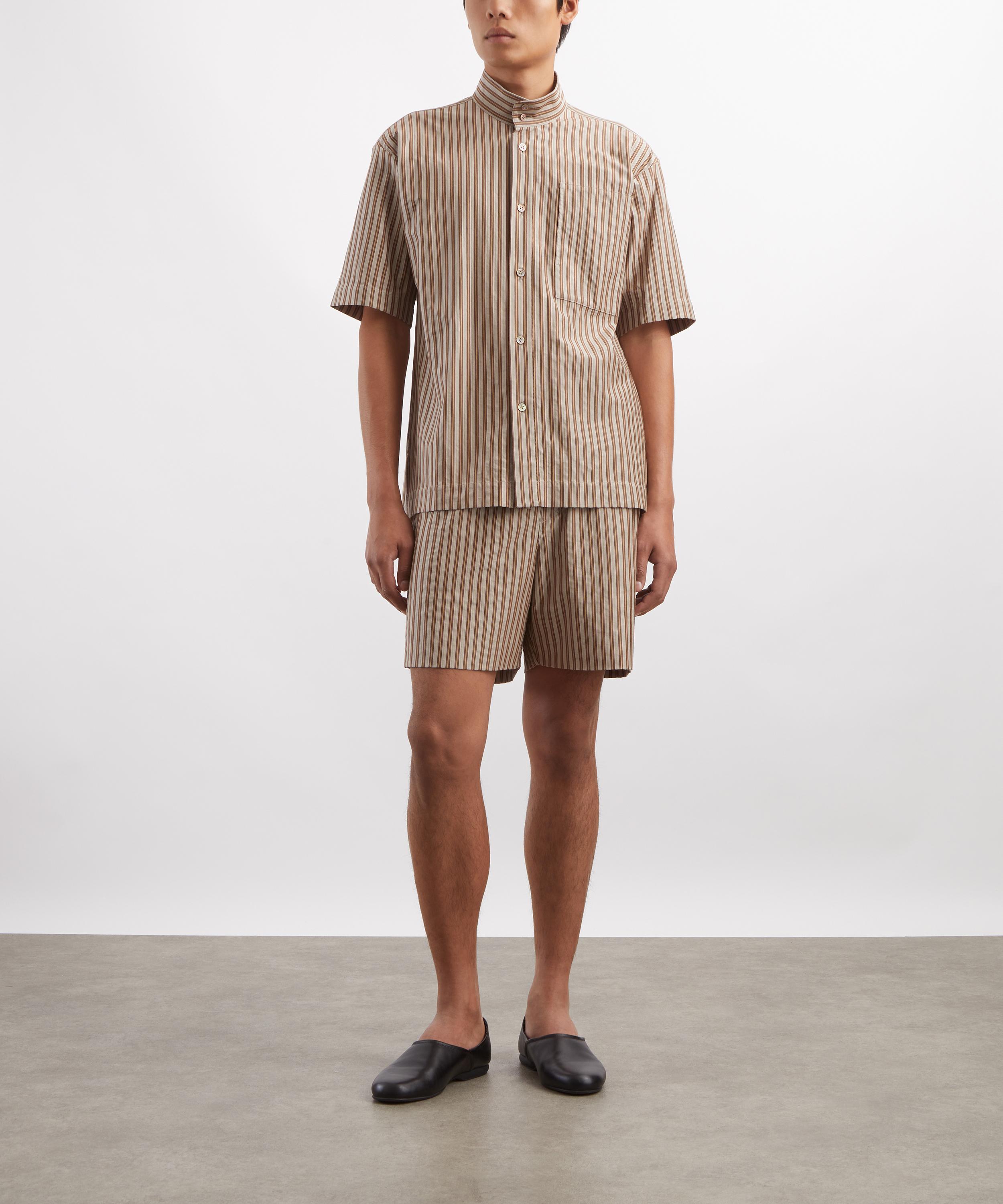 HOMME PLISS&Eacute; ISSEY MIYAKE - STRIPE JERSEY Shorts image number 1