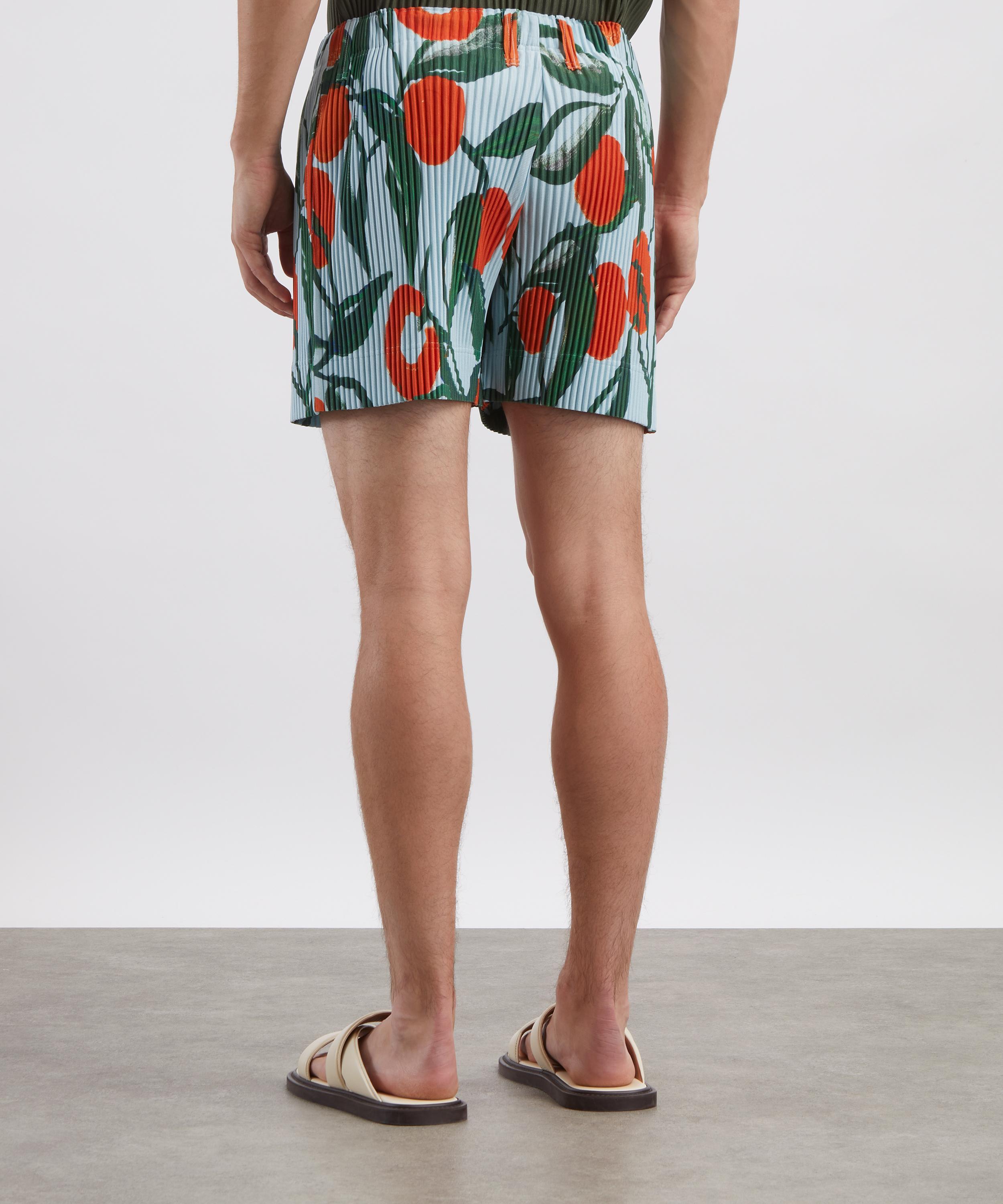 HOMME PLISS&Eacute; ISSEY MIYAKE - FRUITS VEGETABLES Blue Pleated Shorts image number 3