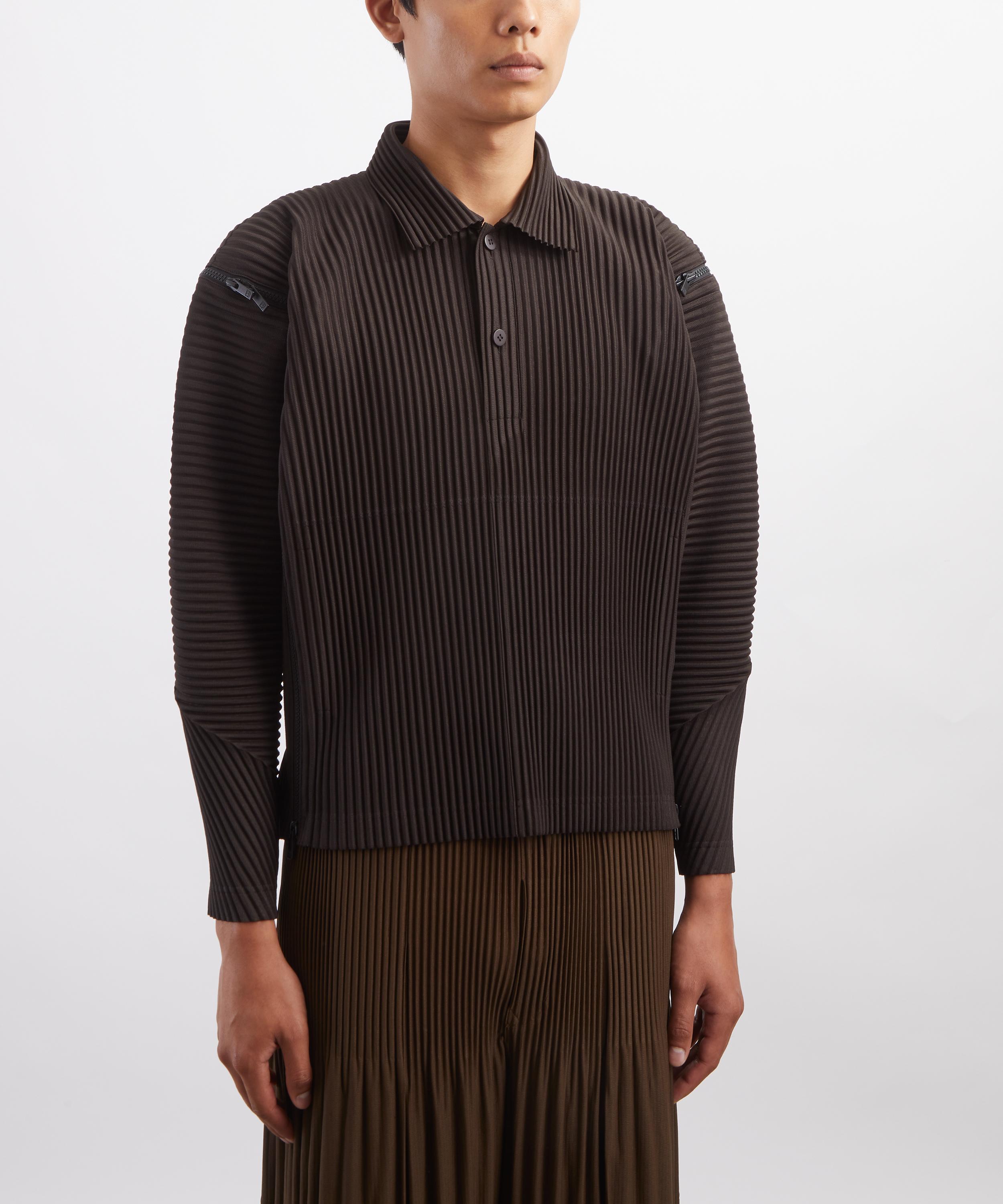 HOMME PLISS&Eacute; ISSEY MIYAKE - MULTI-FASTENED Pleated Polo Shirt image number 2