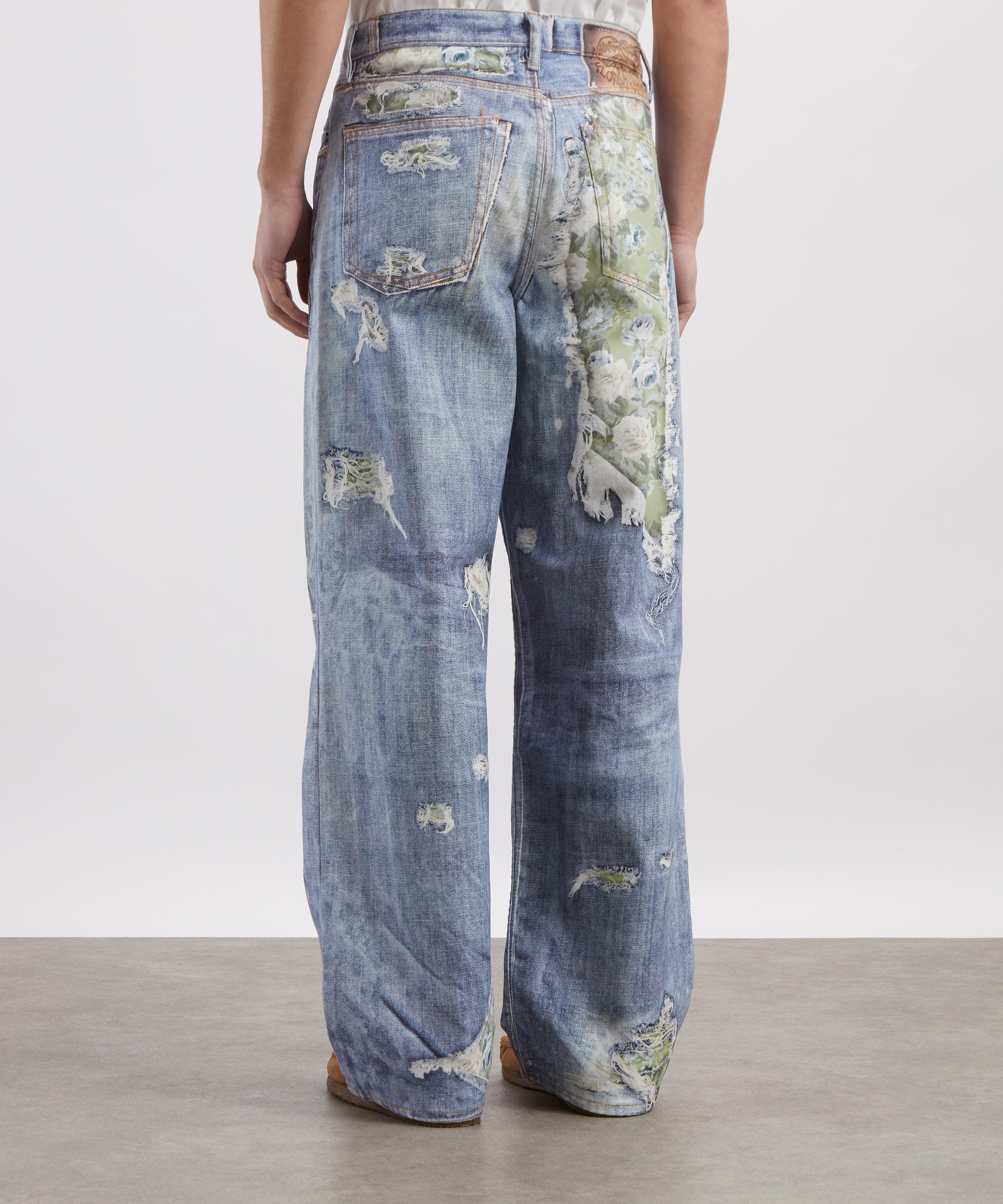Acne Studios - Trompe L&rsquo;Oeil 1981 Jeans in Blue Green&nbsp; image number 3