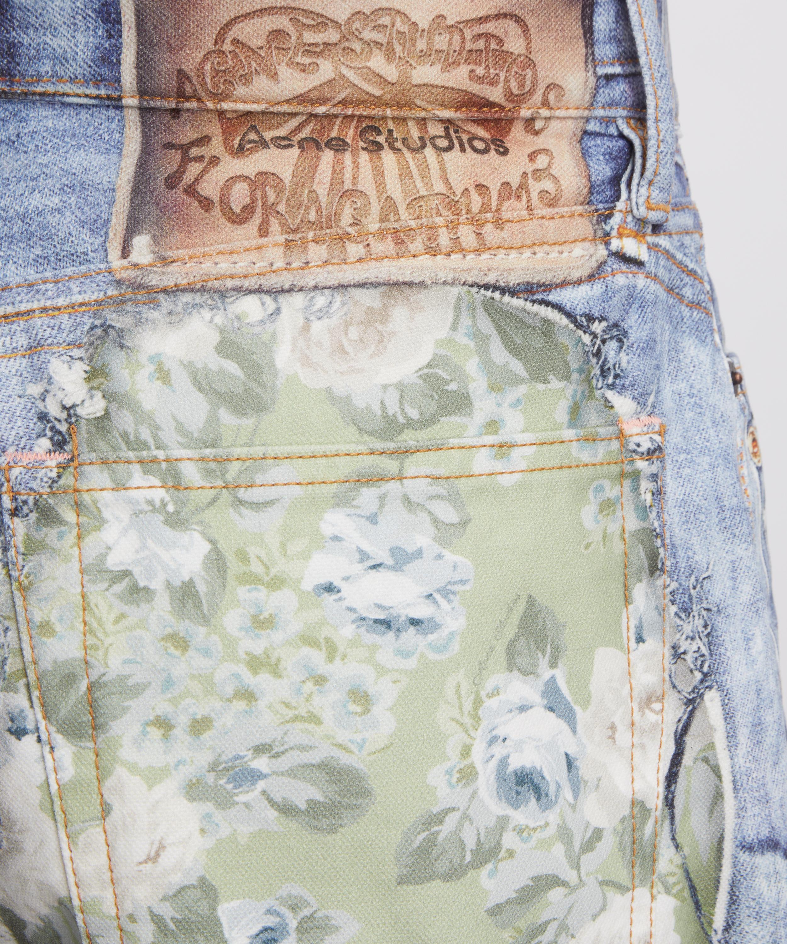 Acne Studios - Trompe L&rsquo;Oeil 1981 Jeans in Blue Green&nbsp; image number 4