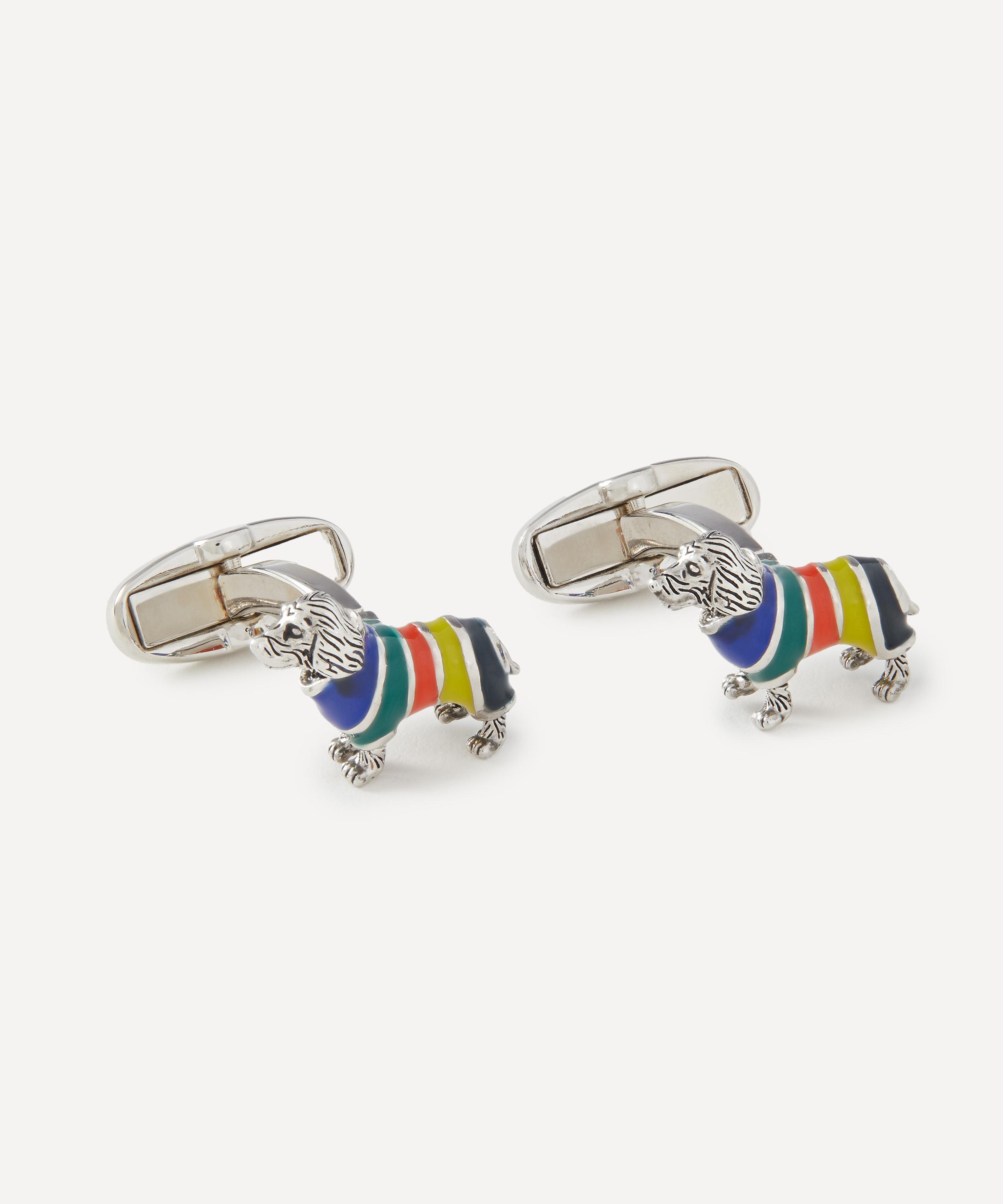 Paul Smith - Stripe Jumper Dog Cufflinks image number 0
