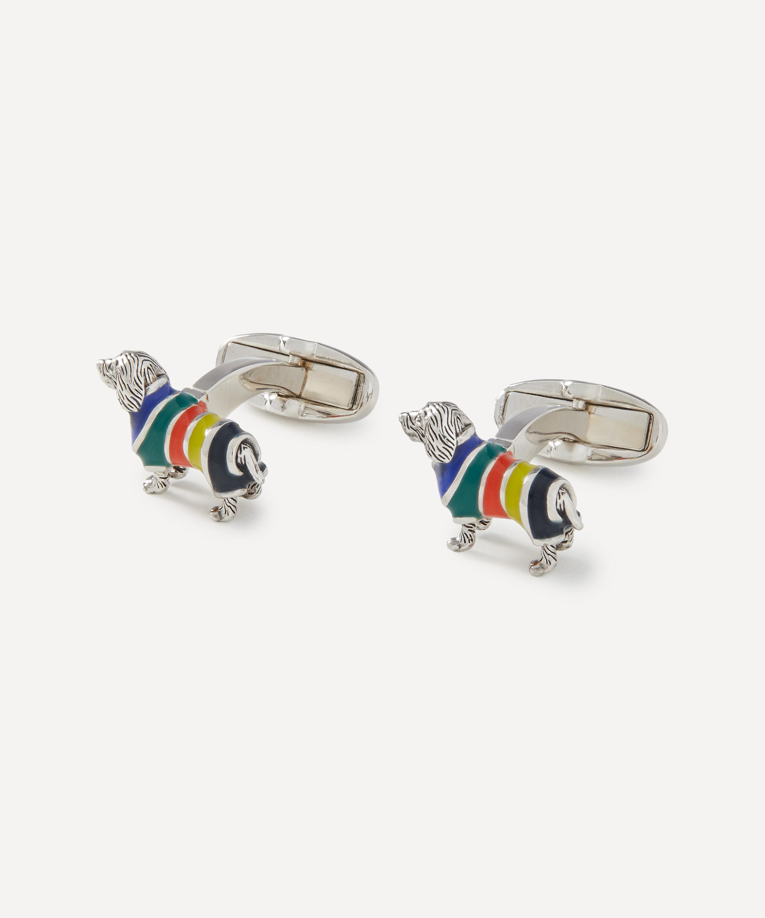 Paul Smith - Stripe Jumper Dog Cufflinks image number 1