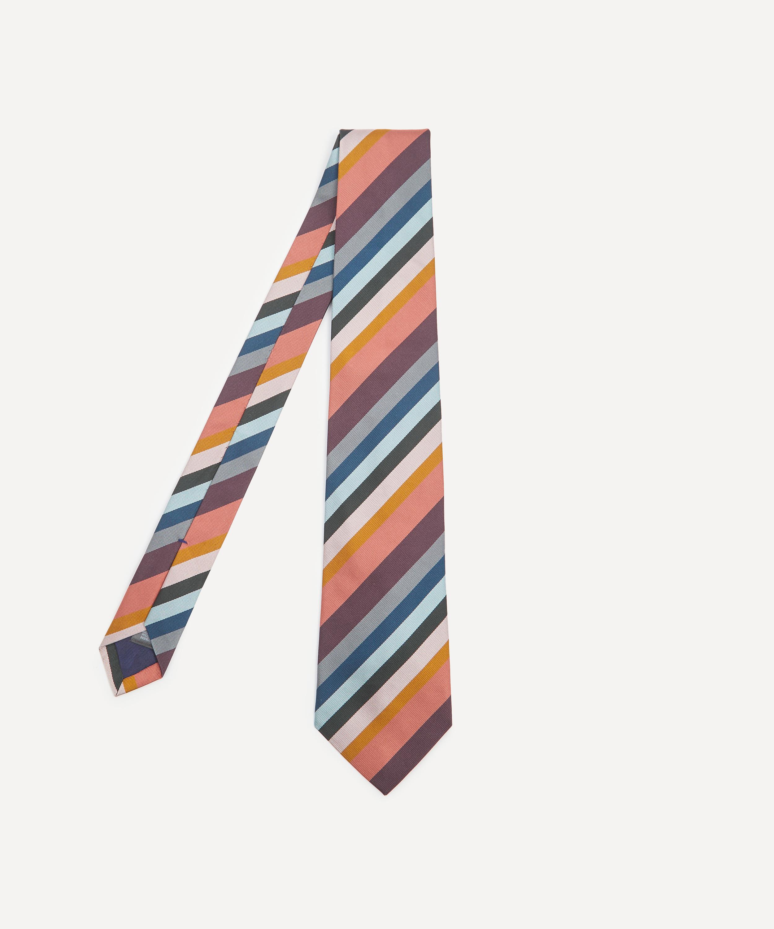 Paul Smith - Muted Artist Stripe Silk Tie image number 0