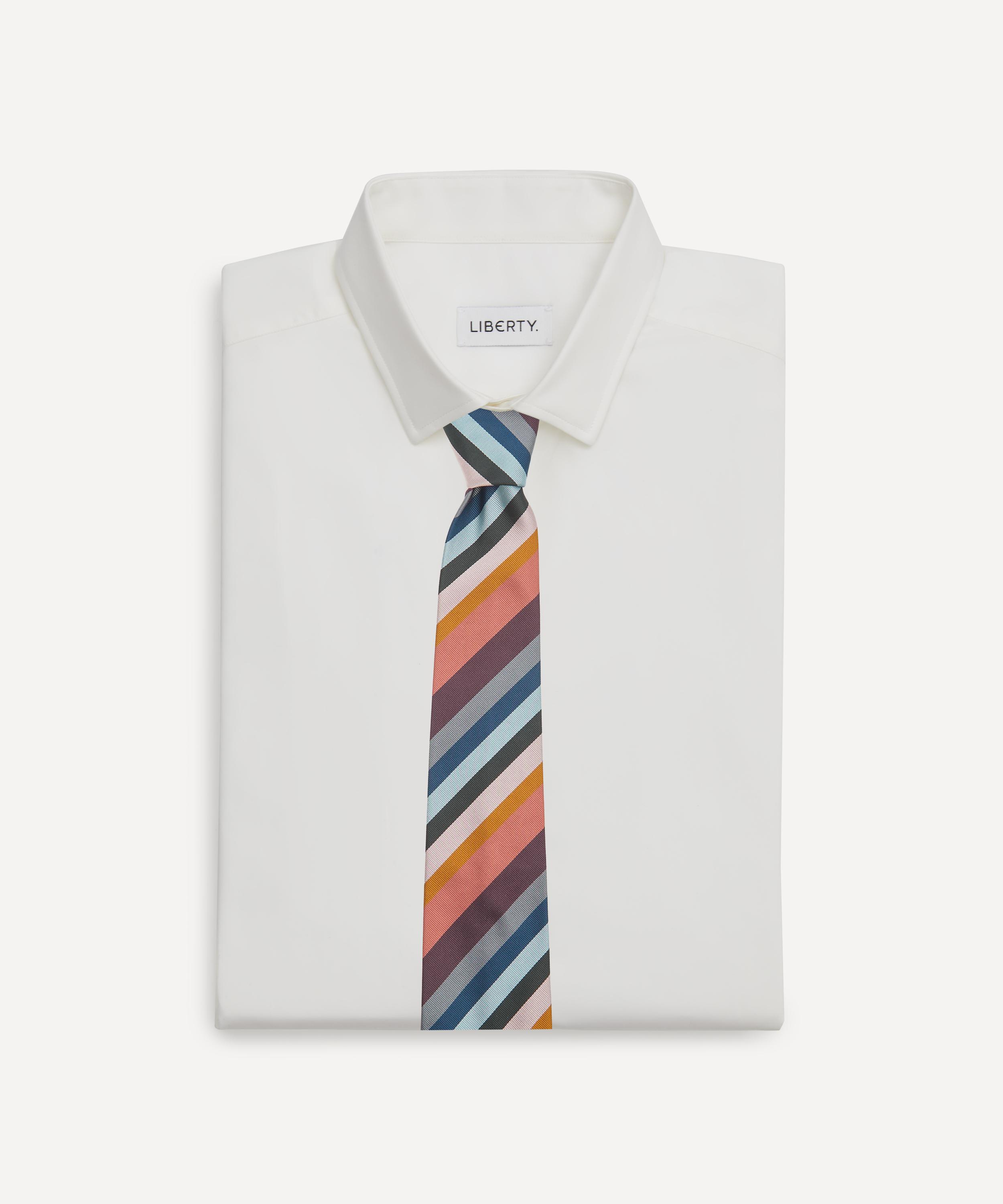 Paul Smith - Muted Artist Stripe Silk Tie image number 2