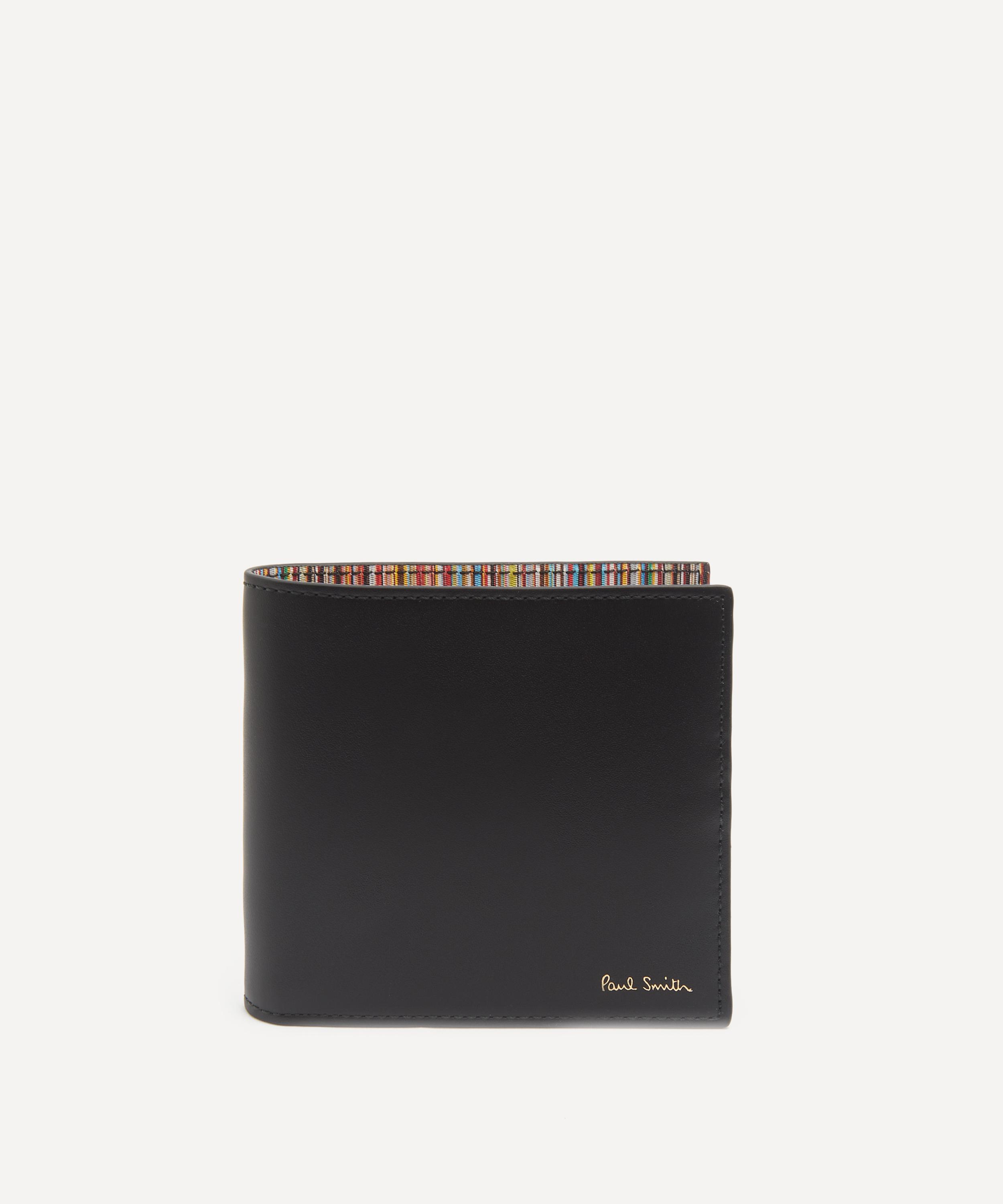 Paul Smith - Black Leather Signature Stripe Interior Billfold Wallet image number 0