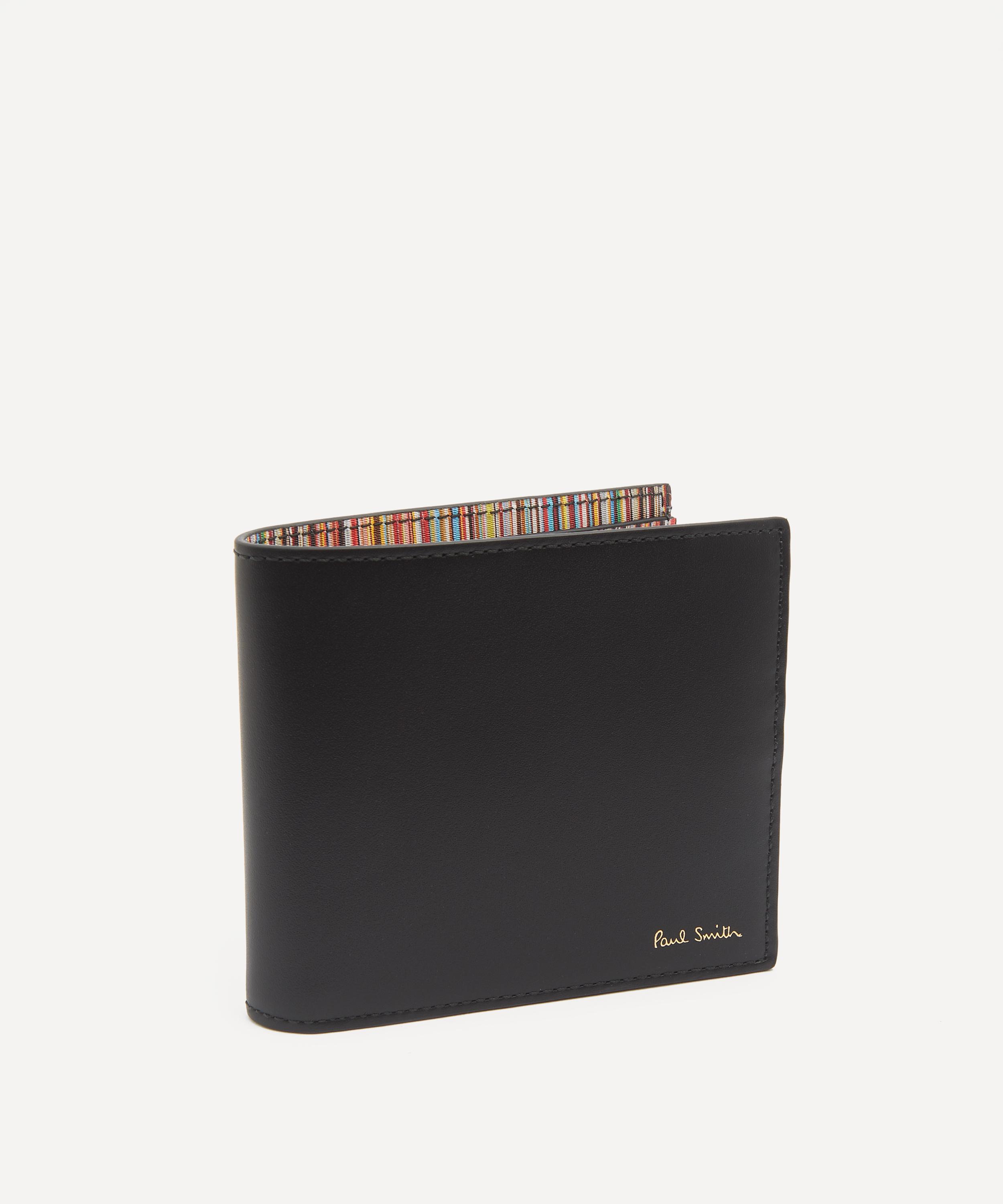 Paul Smith - Black Leather Signature Stripe Interior Billfold Wallet image number 1