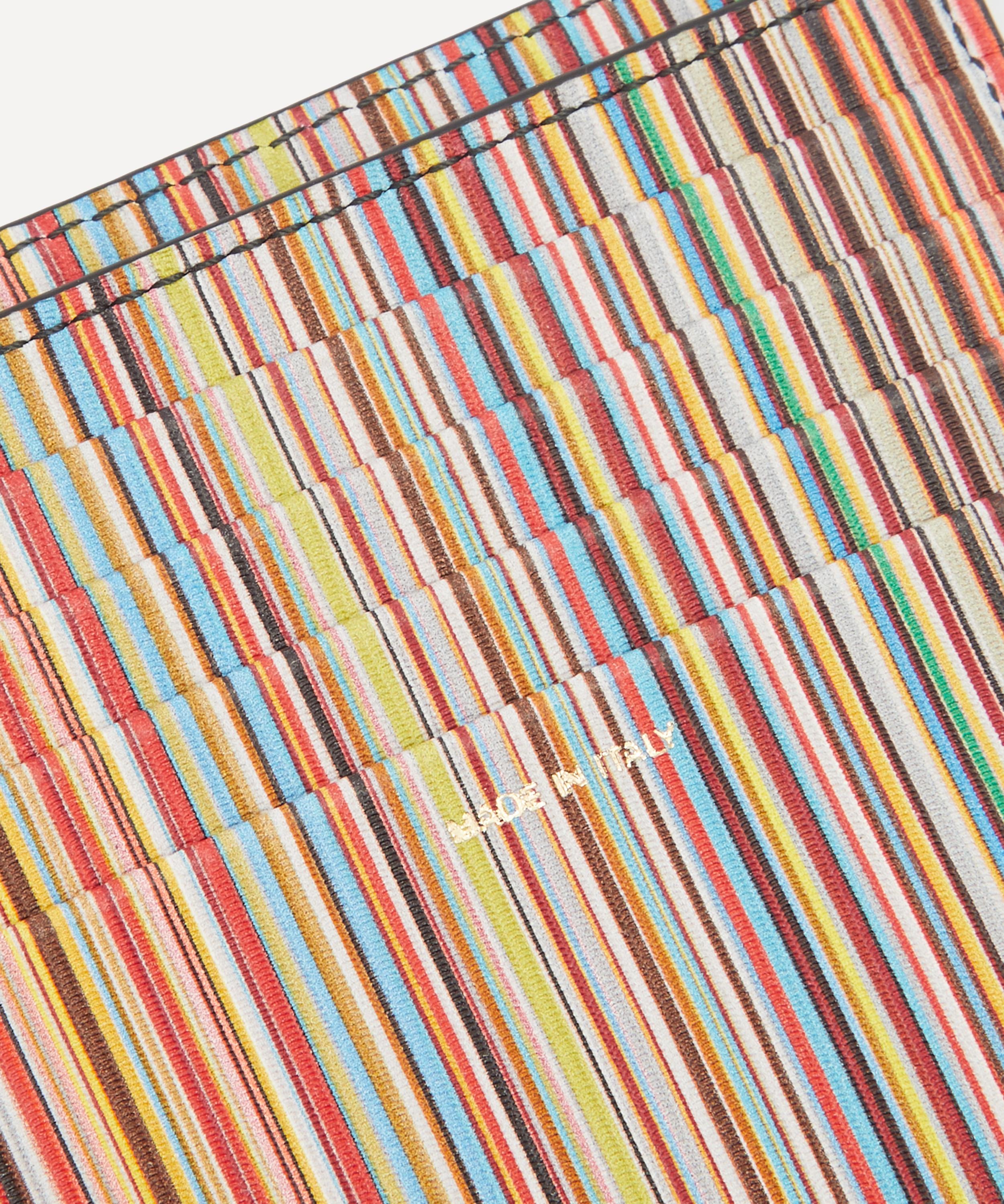 Paul Smith - Black Leather Signature Stripe Interior Billfold Wallet image number 4