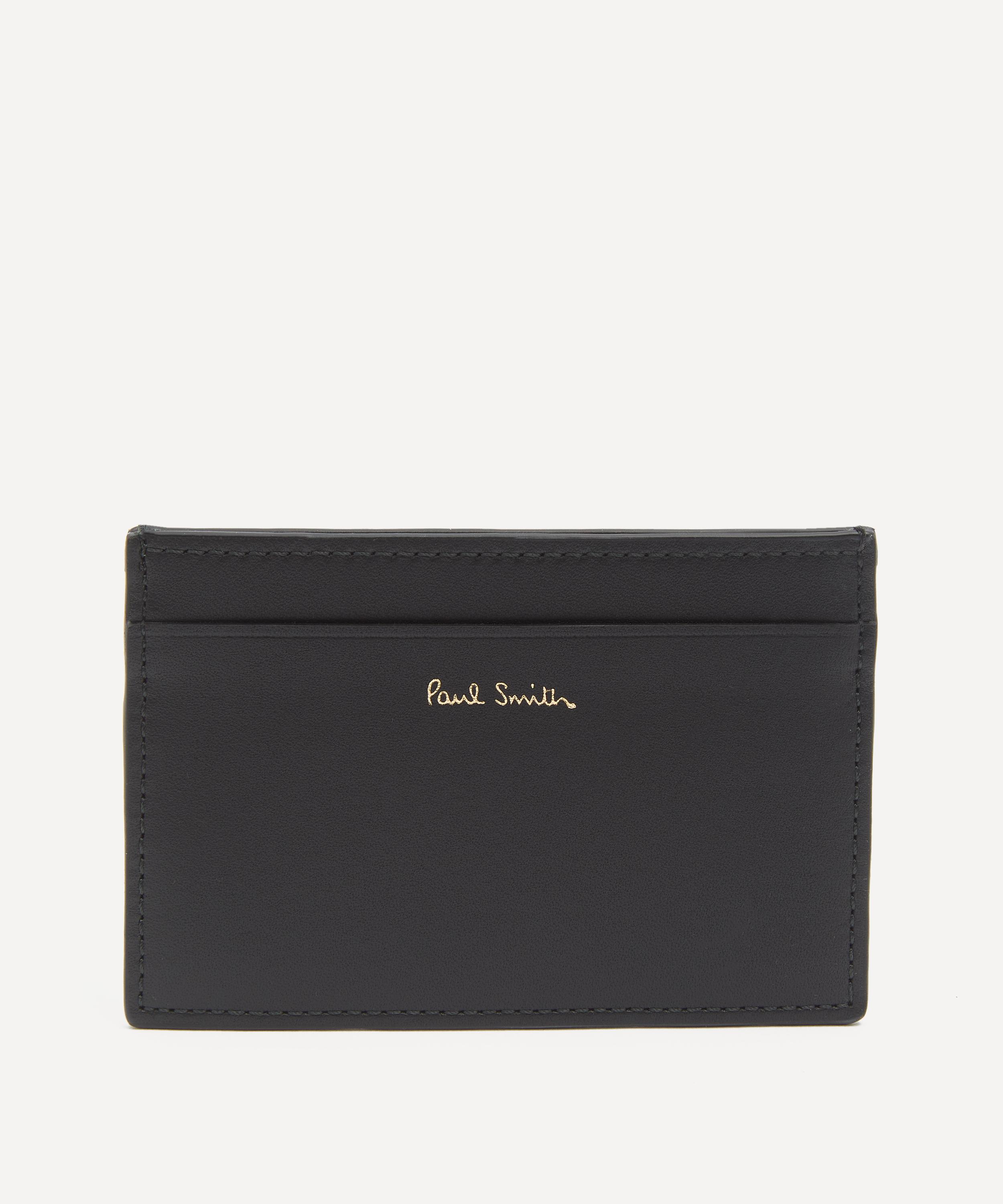 Paul Smith - Black Leather Signature Stripe Card Holder