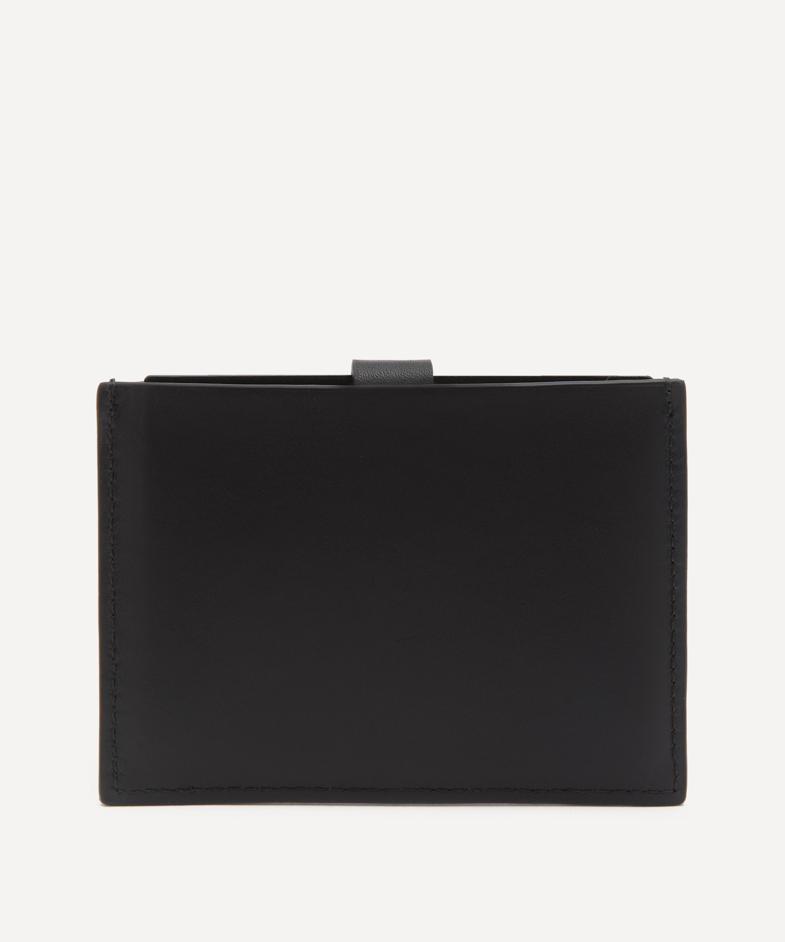 Paul Smith - Black Leather Credit Card Holder with Signature Stripe Pull Out image number 2