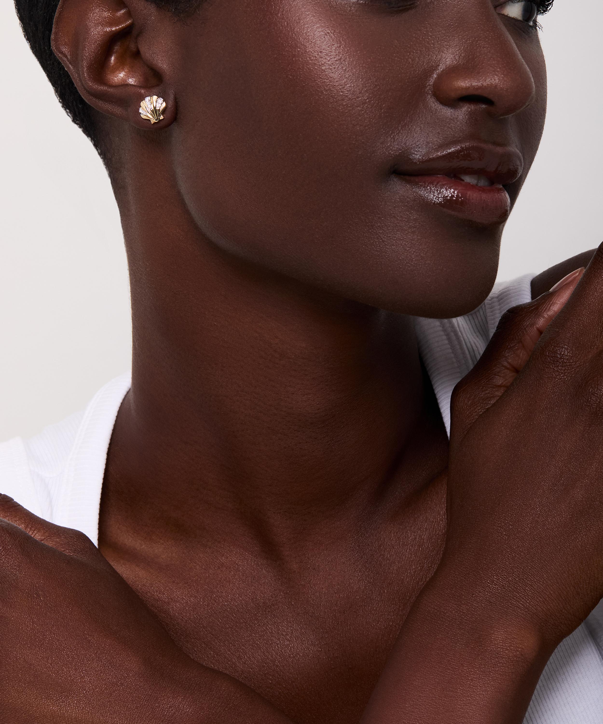 Mateo - 14ct Gold Small Venus Stud Earrings image number 1