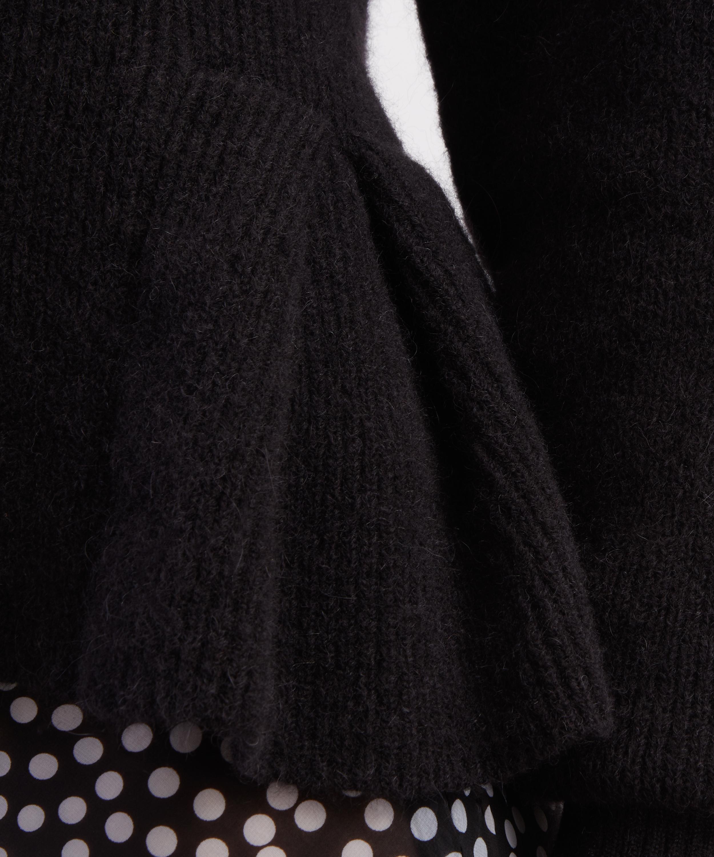 ROTATE Birger Christensen - Black Knit Peplum Cardigan image number 4