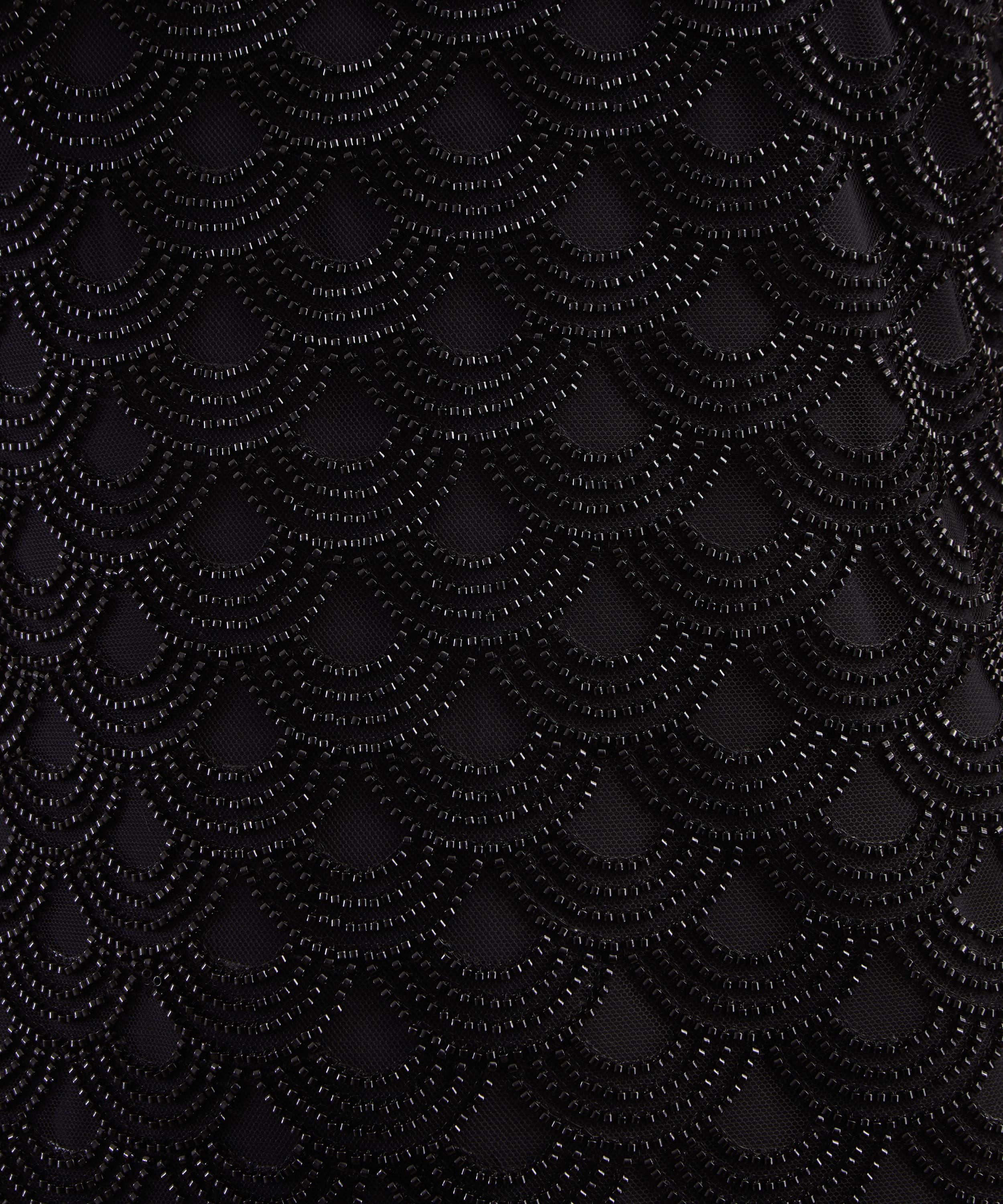 ROTATE Birger Christensen - Black Beaded Maxi Tube Dress image number 4