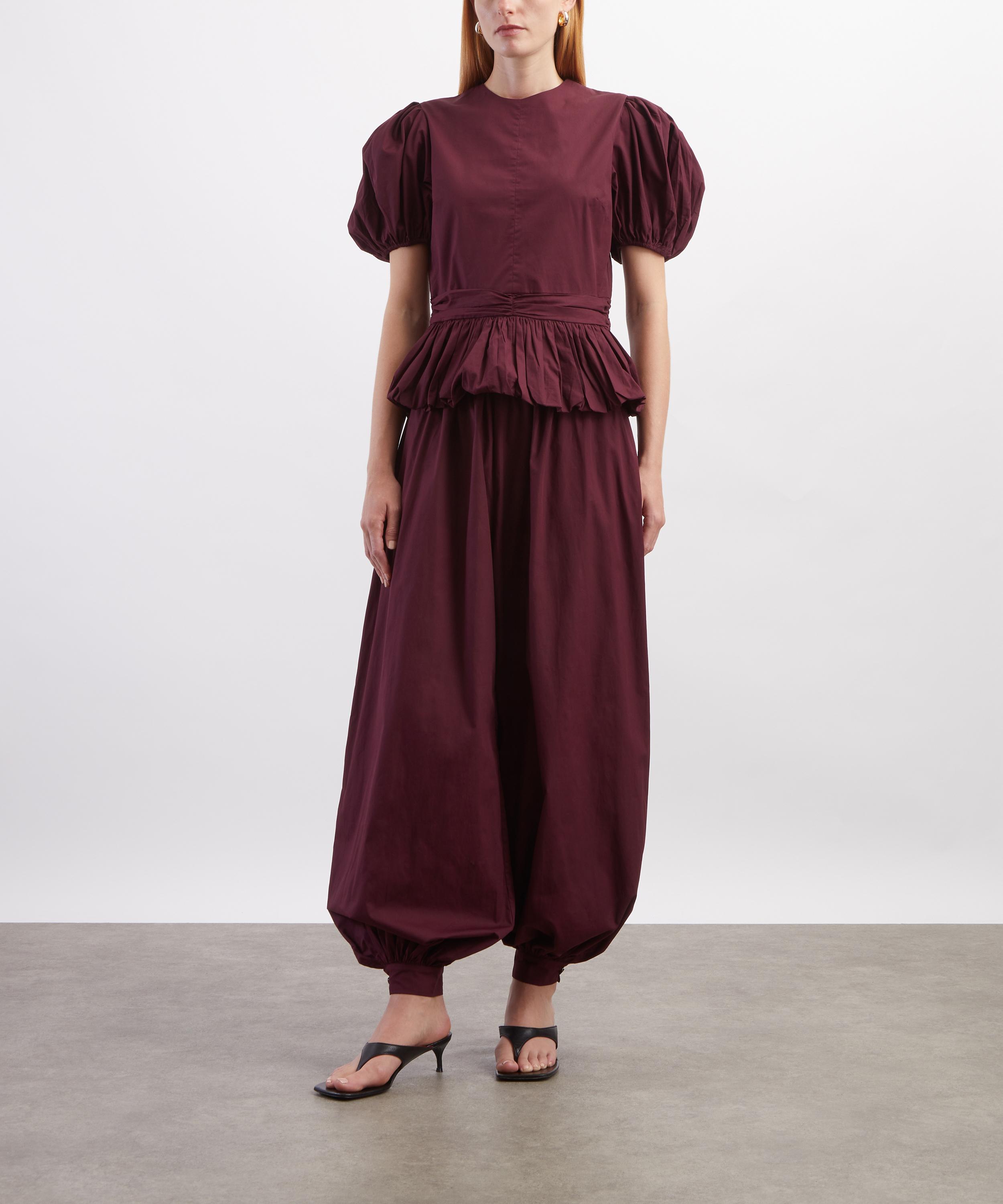 ROTATE Birger Christensen - Bordeaux Puff-Sleeve Top image number 1