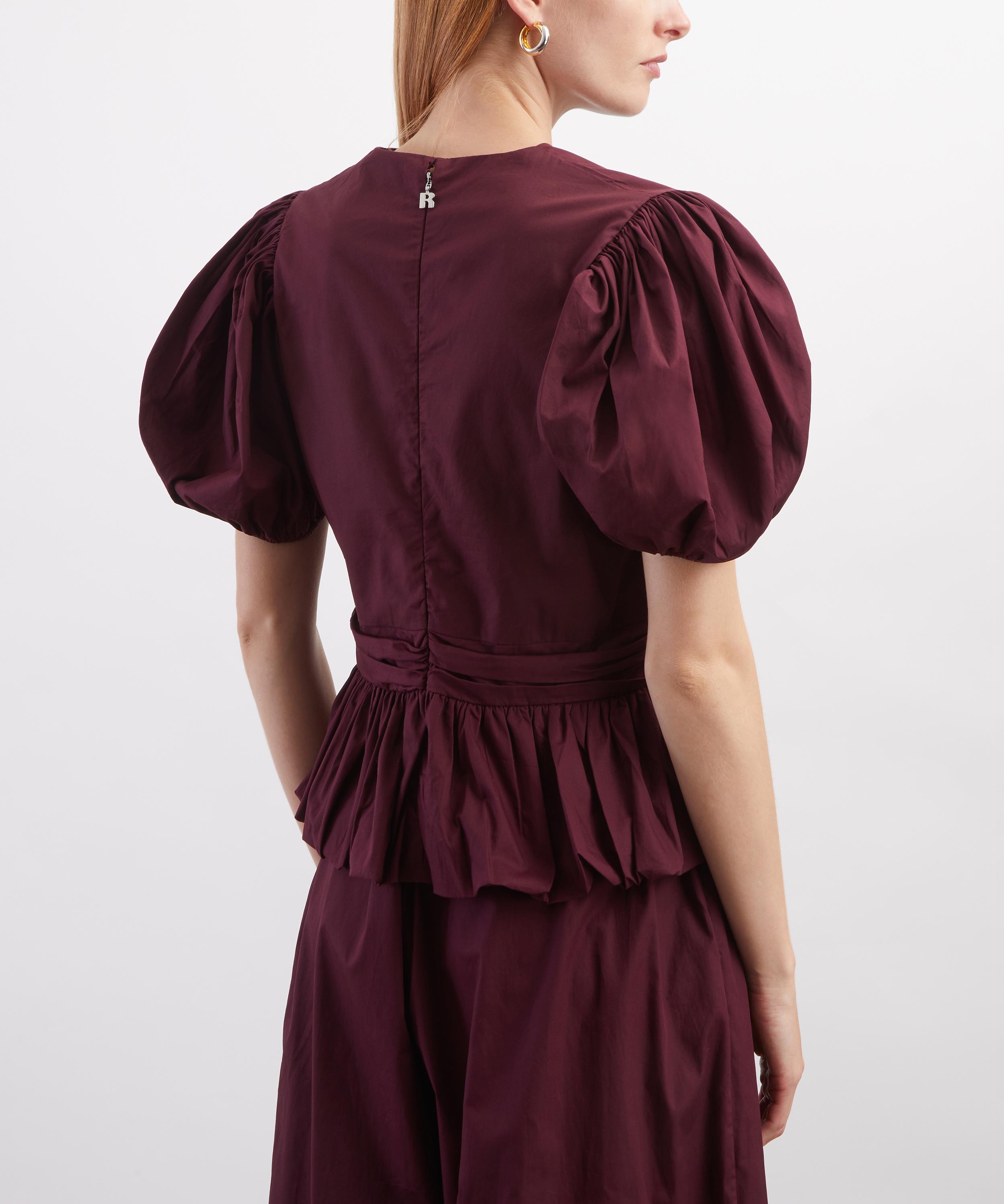 ROTATE Birger Christensen - Bordeaux Puff-Sleeve Top image number 3