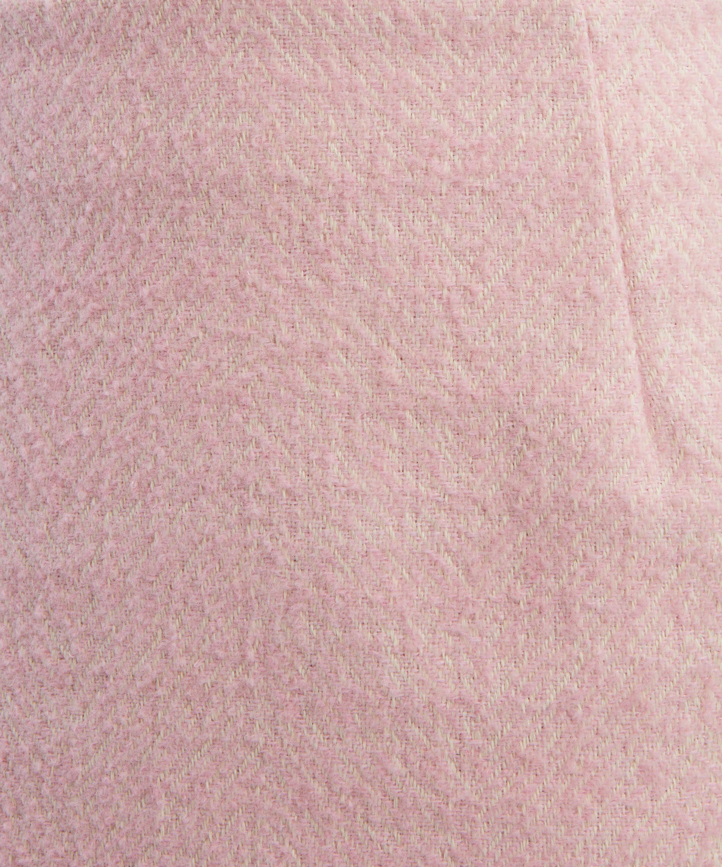 ROTATE Birger Christensen - Pink Boucl&eacute; Mini Skirt image number 4