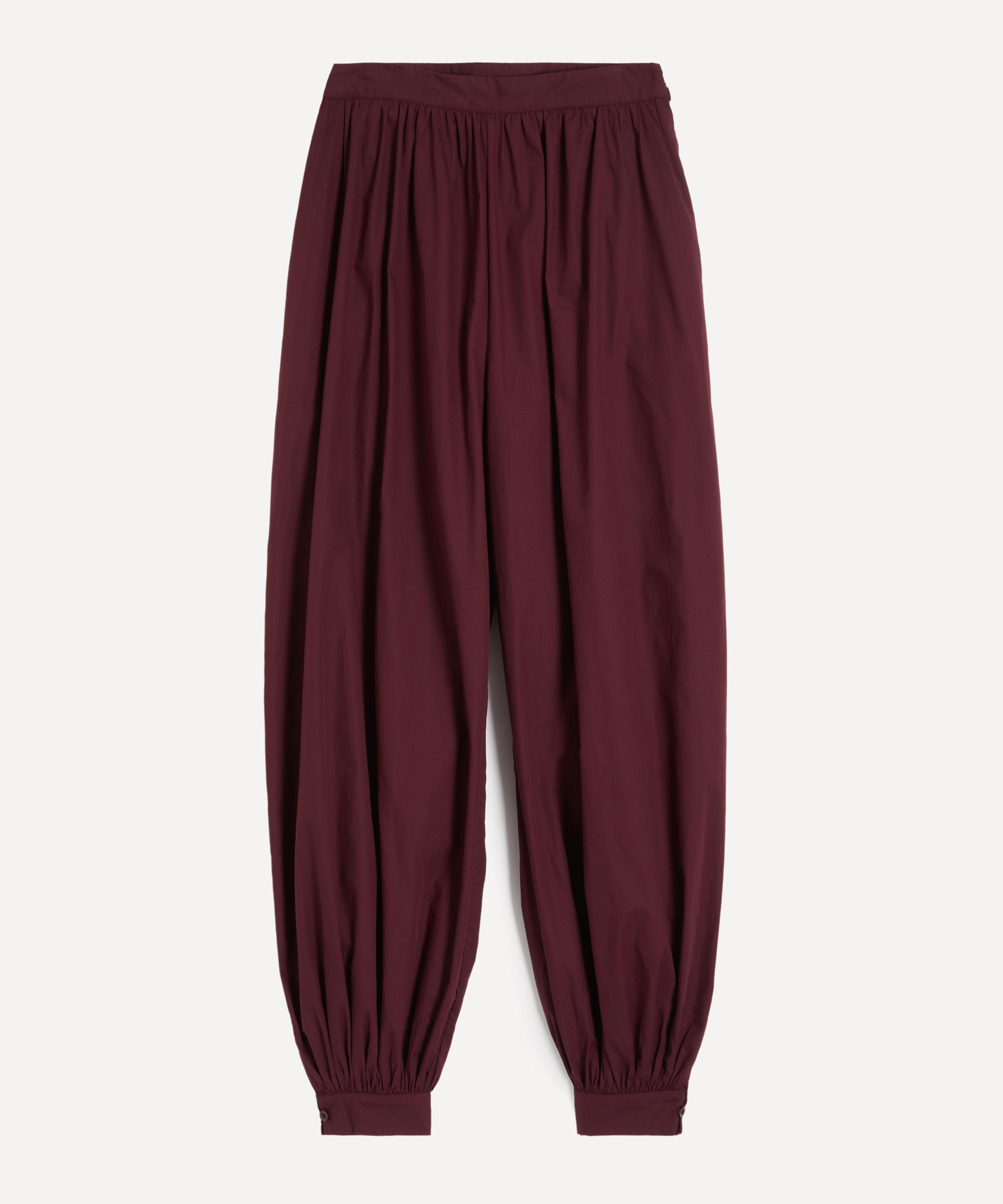 ROTATE Birger Christensen - Bordeaux Balloon Pleated Trousers