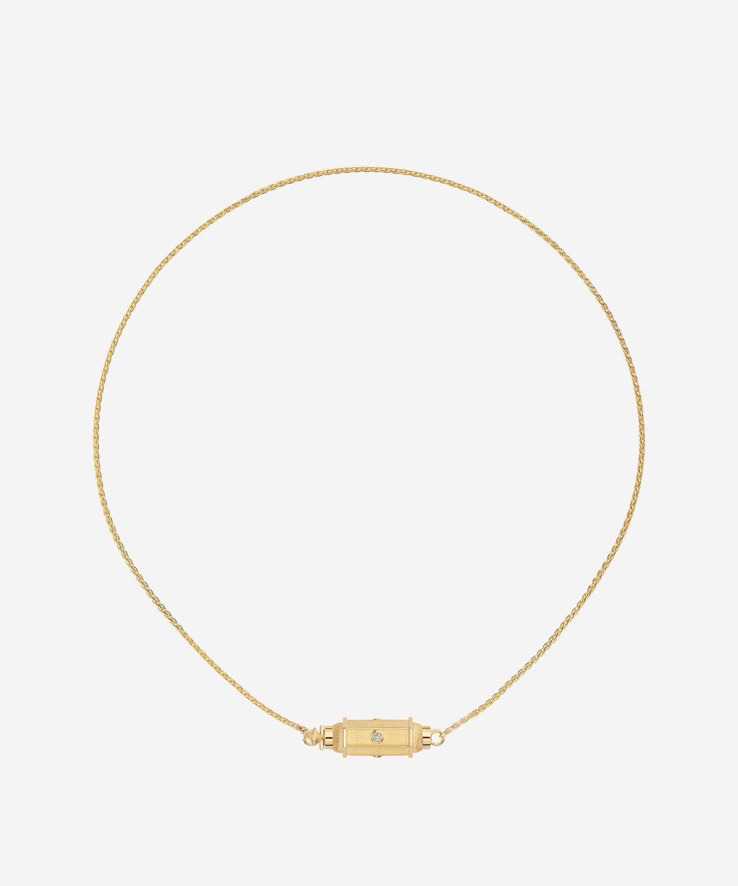Marie Lichtenberg - 18ct Gold Diamond Micro Coco Locket Necklace