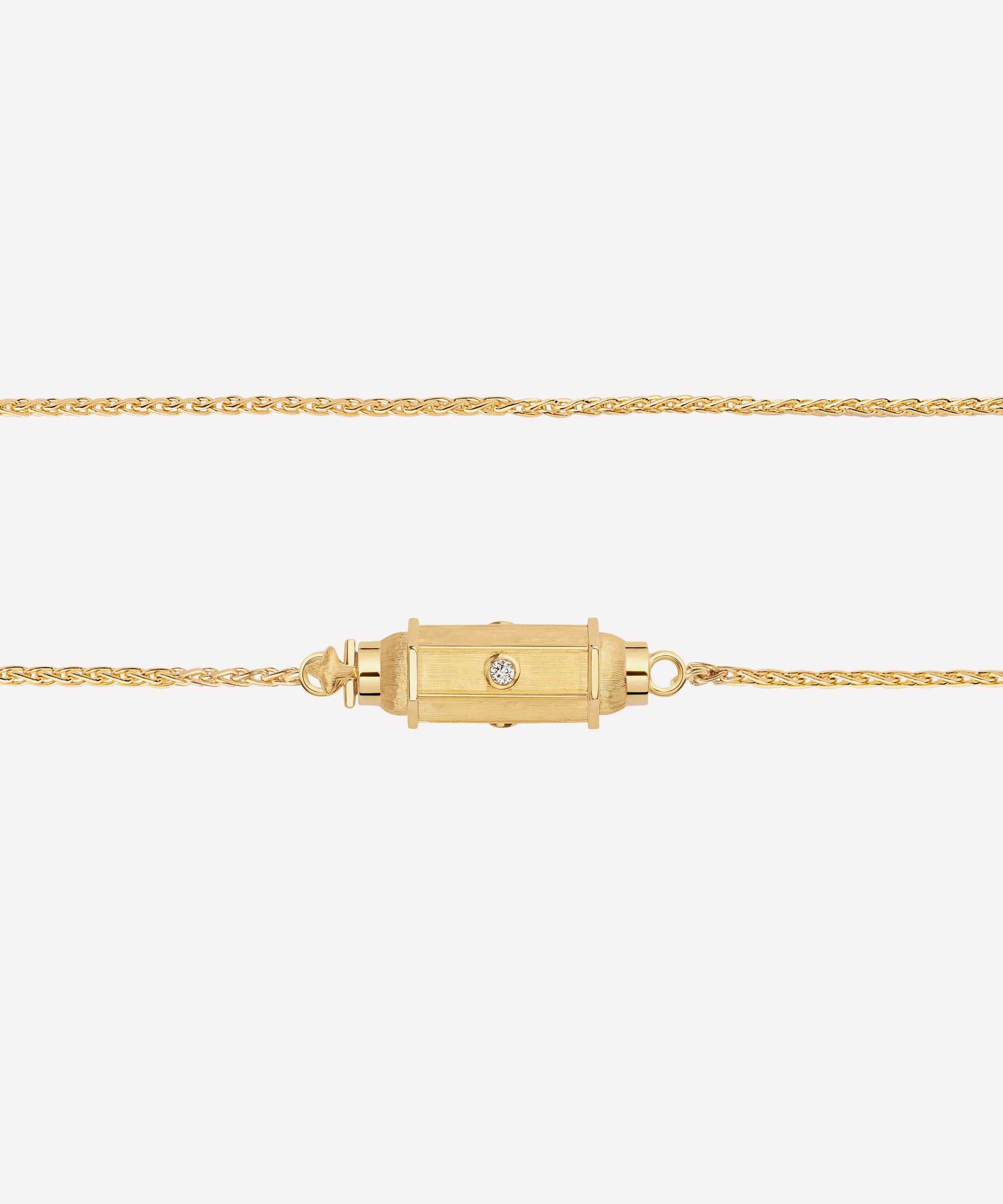 Marie Lichtenberg - 18ct Gold Diamond Micro Coco Locket Necklace image number 3
