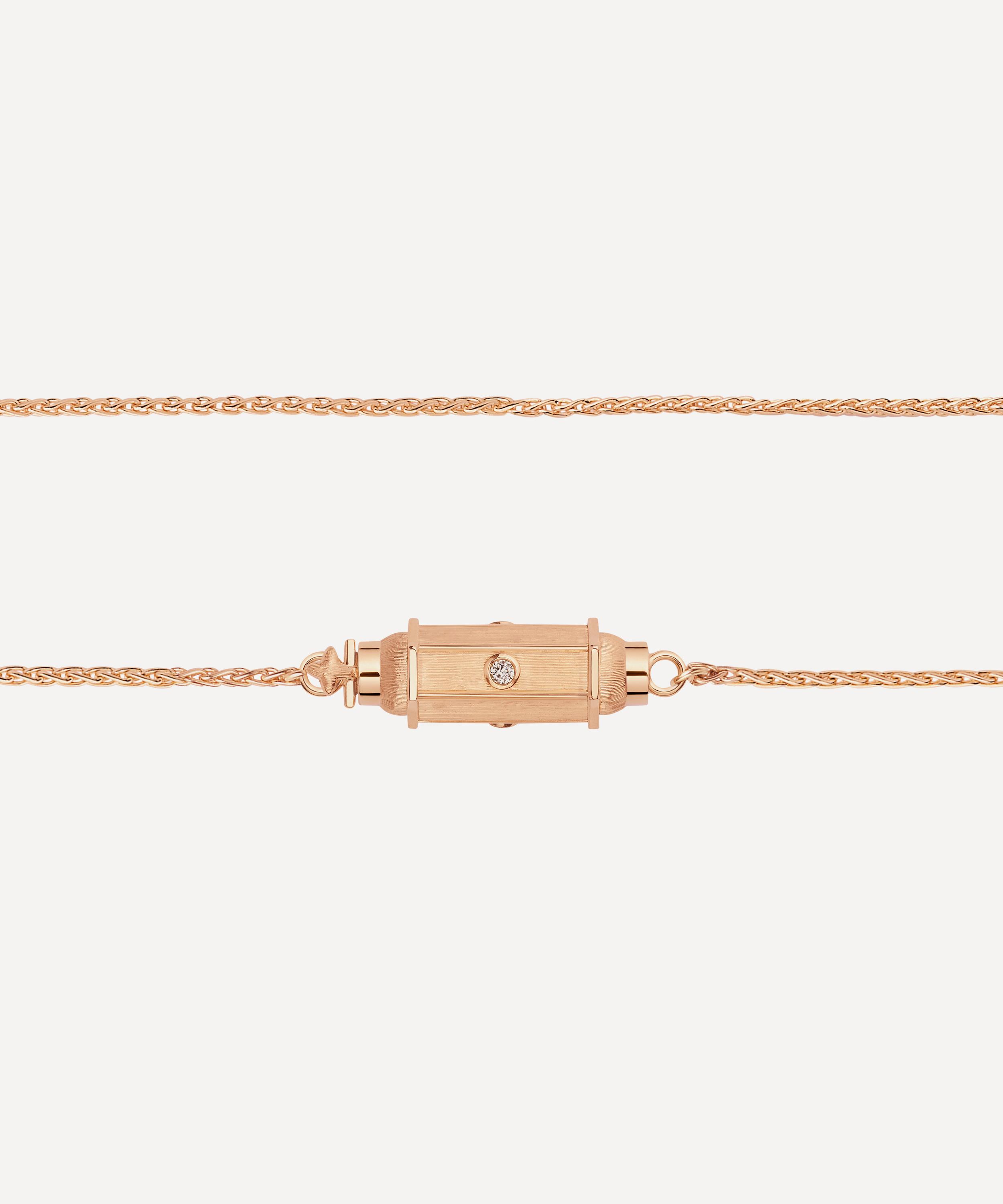 Marie Lichtenberg - 18ct Rose Gold Brown Diamond Micro Coco Locket Necklace image number 3
