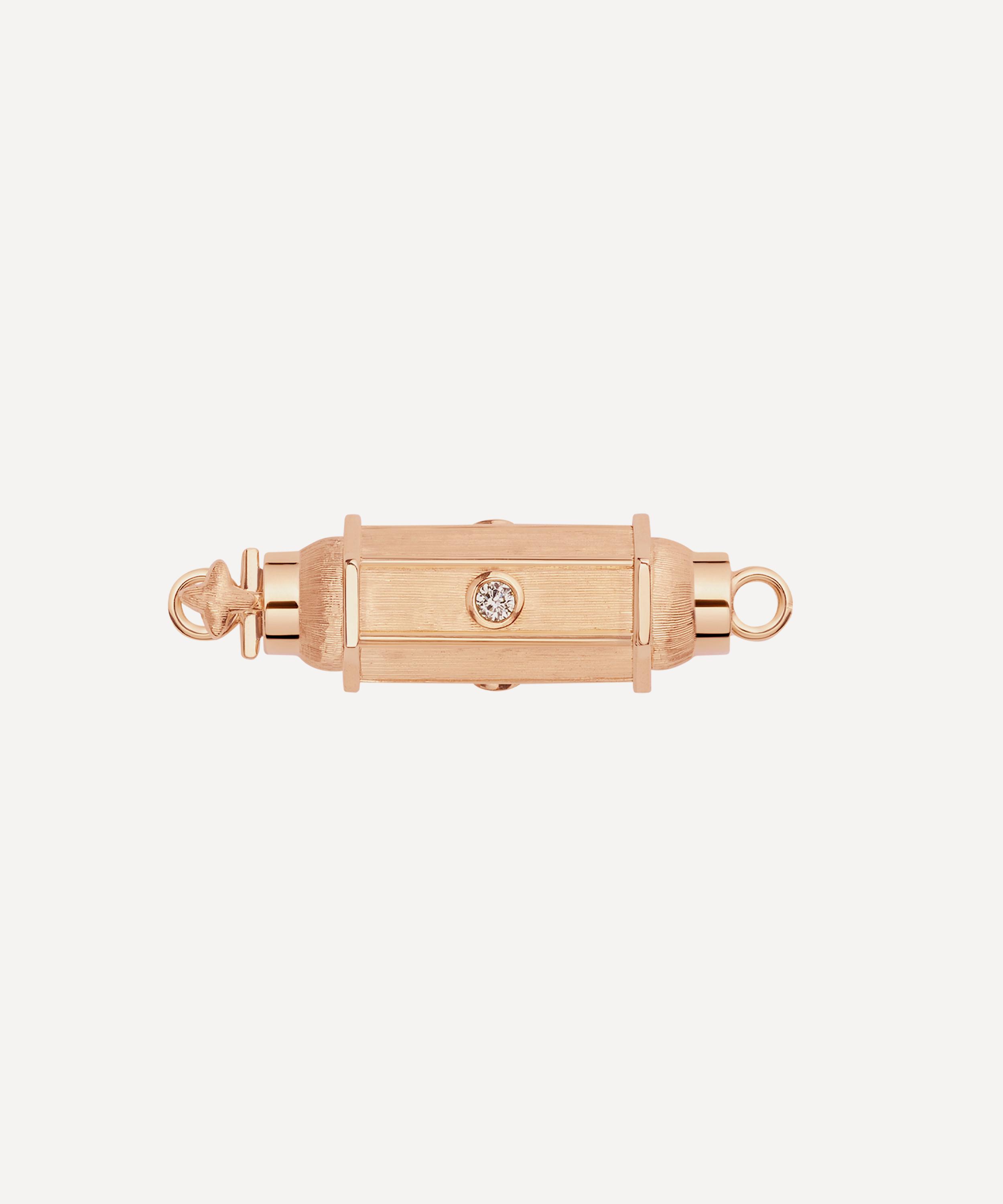 Marie Lichtenberg - 18ct Rose Gold Brown Diamond Micro Coco Locket Necklace image number 4