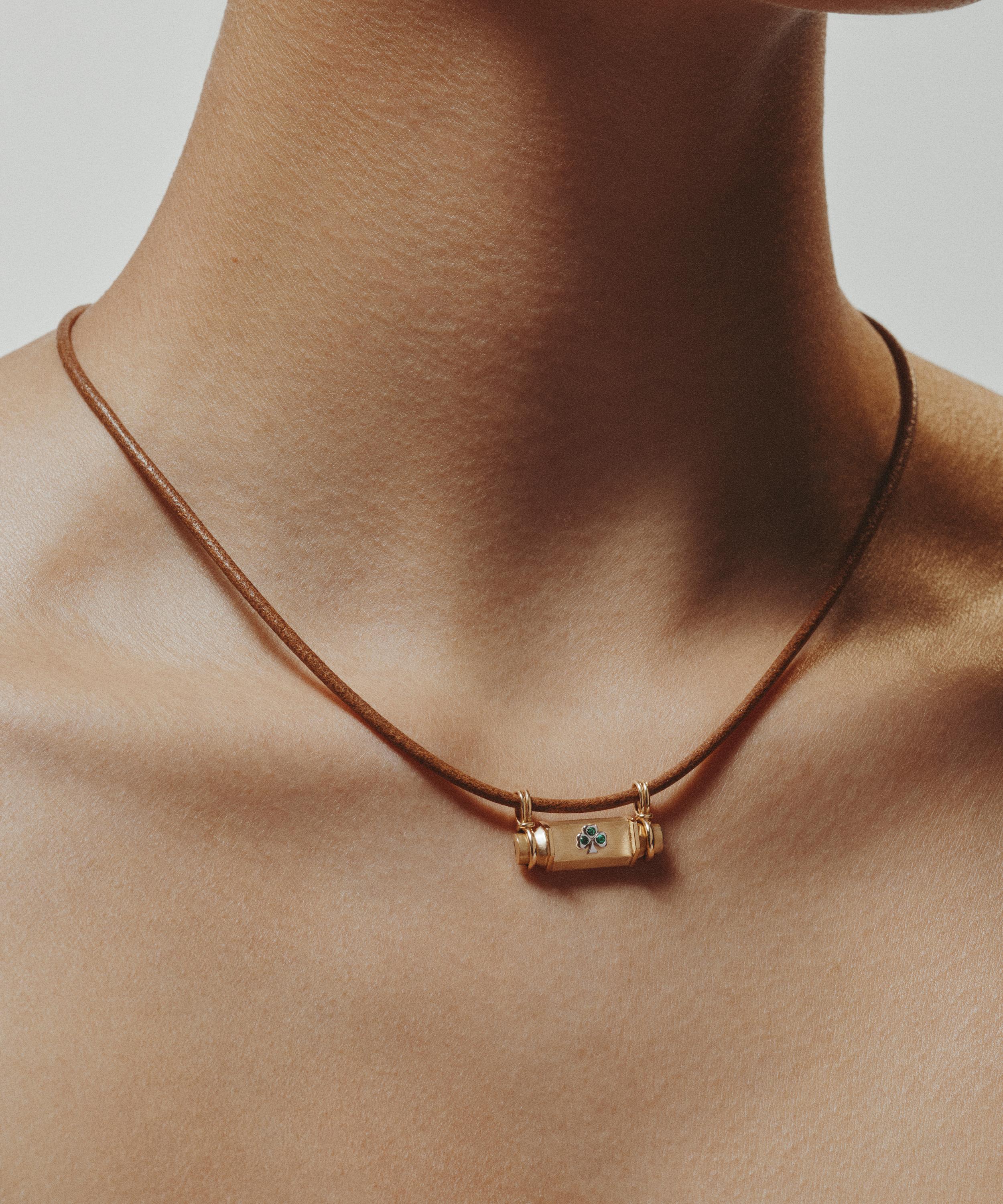 Marie Lichtenberg - 18ct Gold Garnet Heart Smash Locket Necklace image number 1
