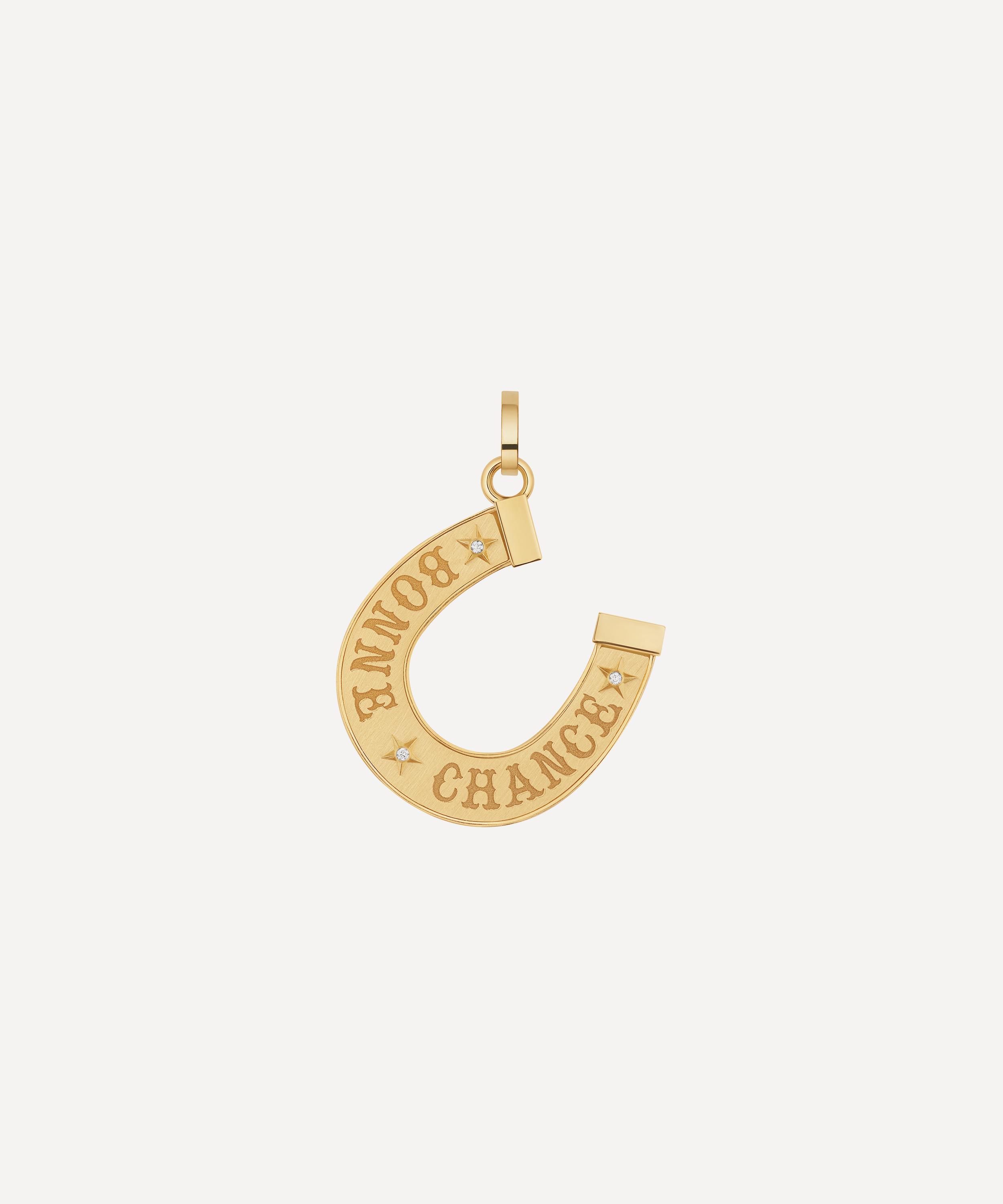 Marie Lichtenberg - 18ct Gold Diamond Bonne Chance Charm image number 0