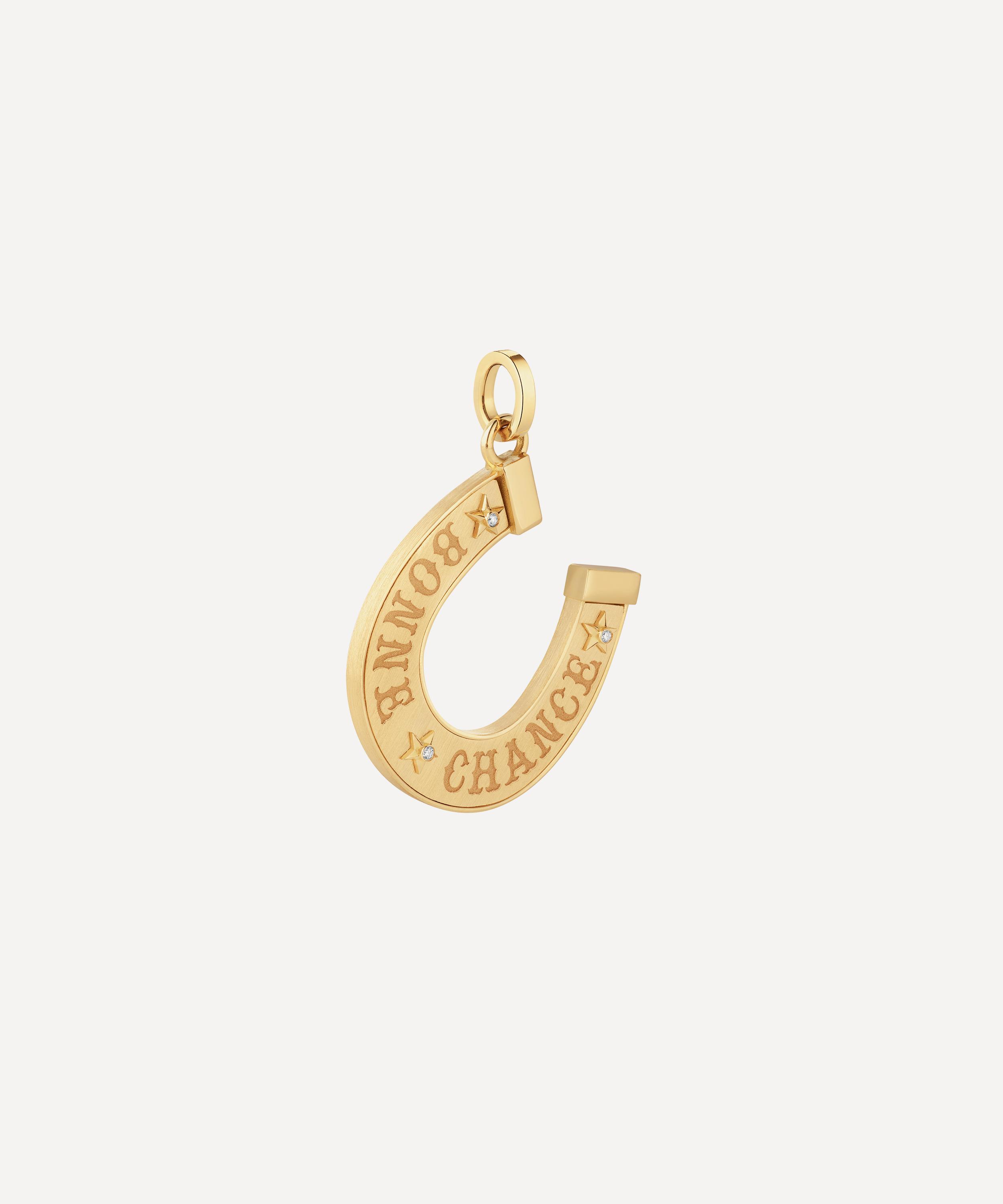 Marie Lichtenberg - 18ct Gold Diamond Bonne Chance Charm image number 3