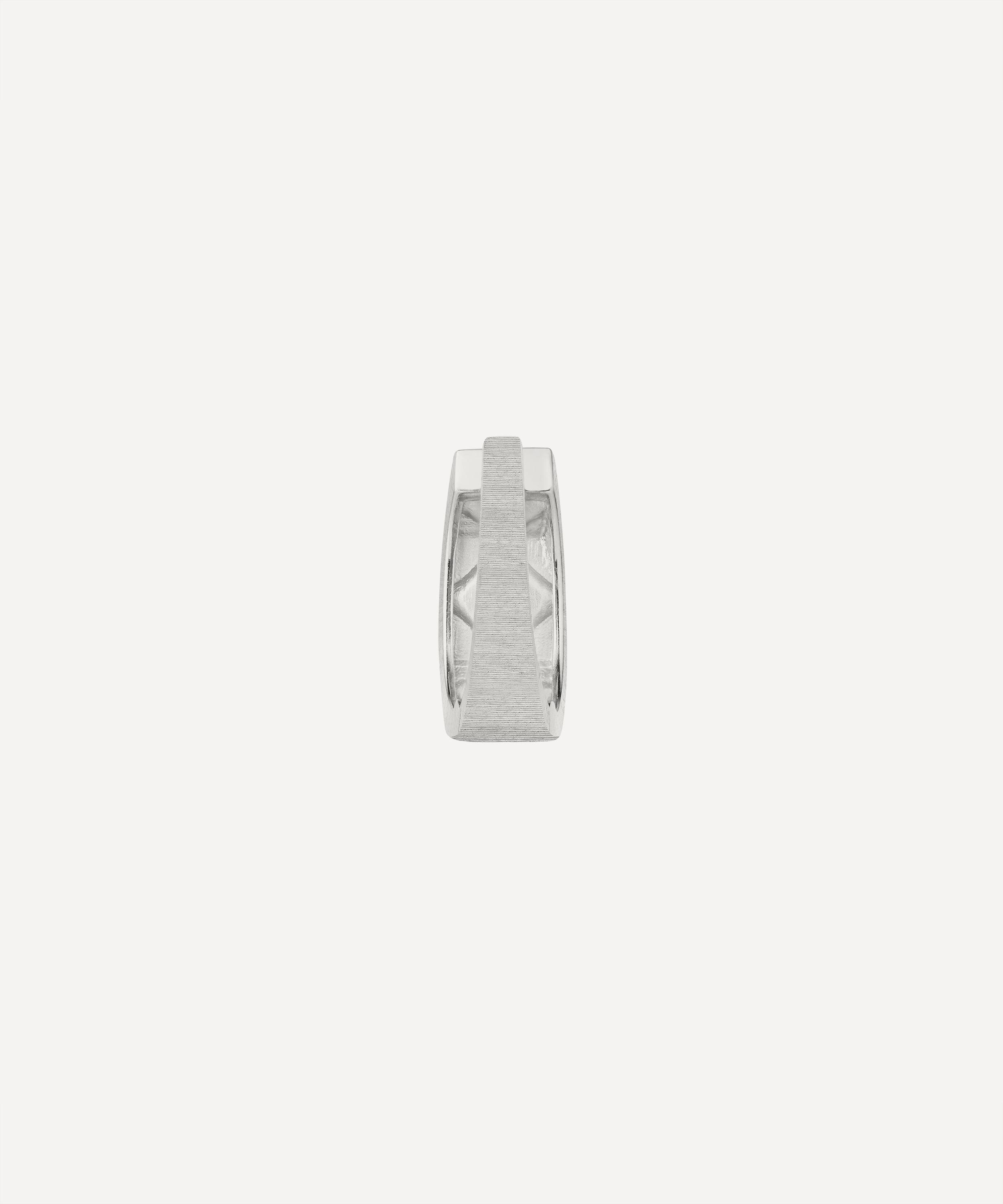 Marie Lichtenberg - 18ct White Gold Ecrou Diamond Coco Medium Hoop Earring image number 2