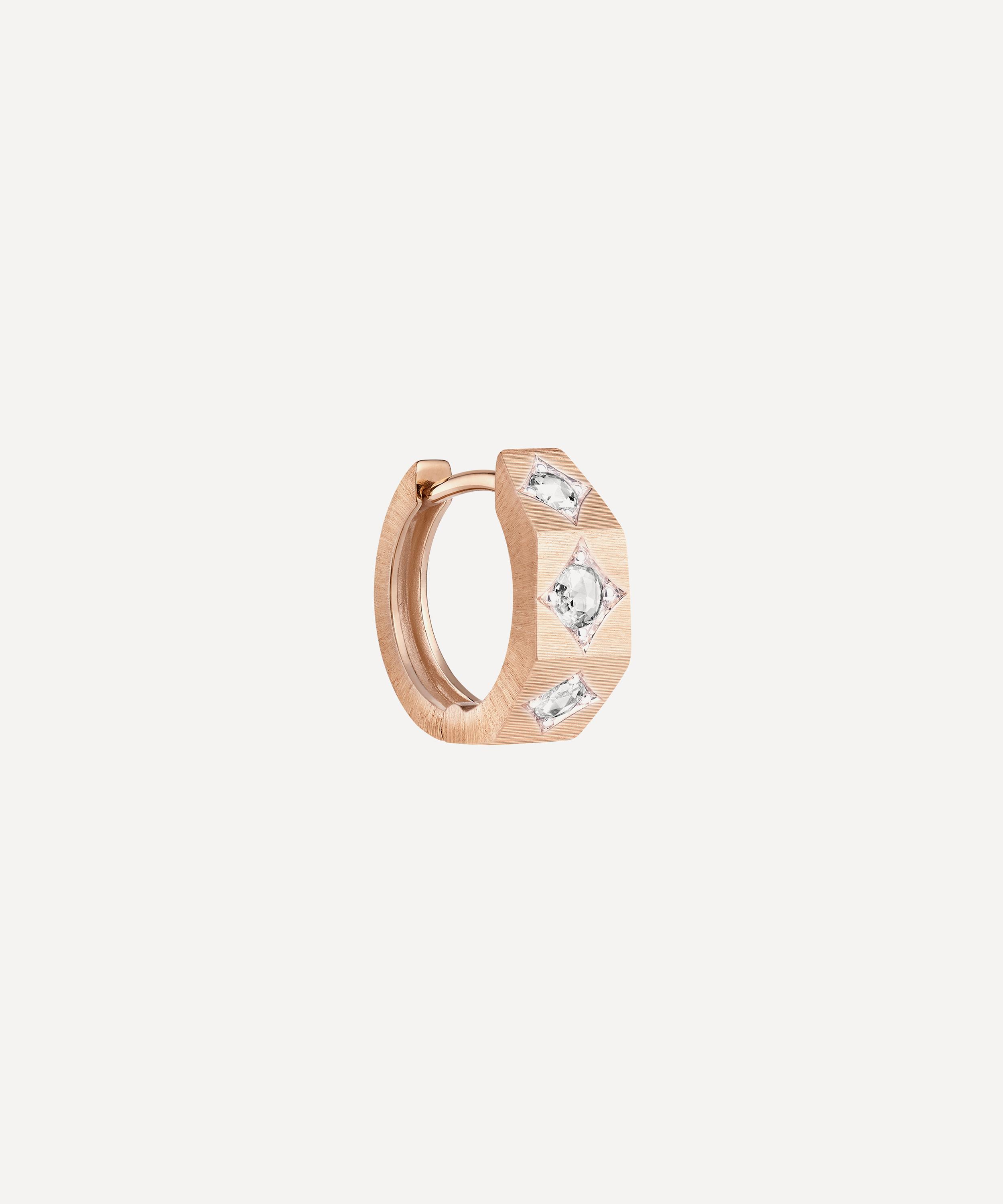 Marie Lichtenberg - 18ct Rose Gold Coco Pink Diamond PM Ecrou Earring image number 0