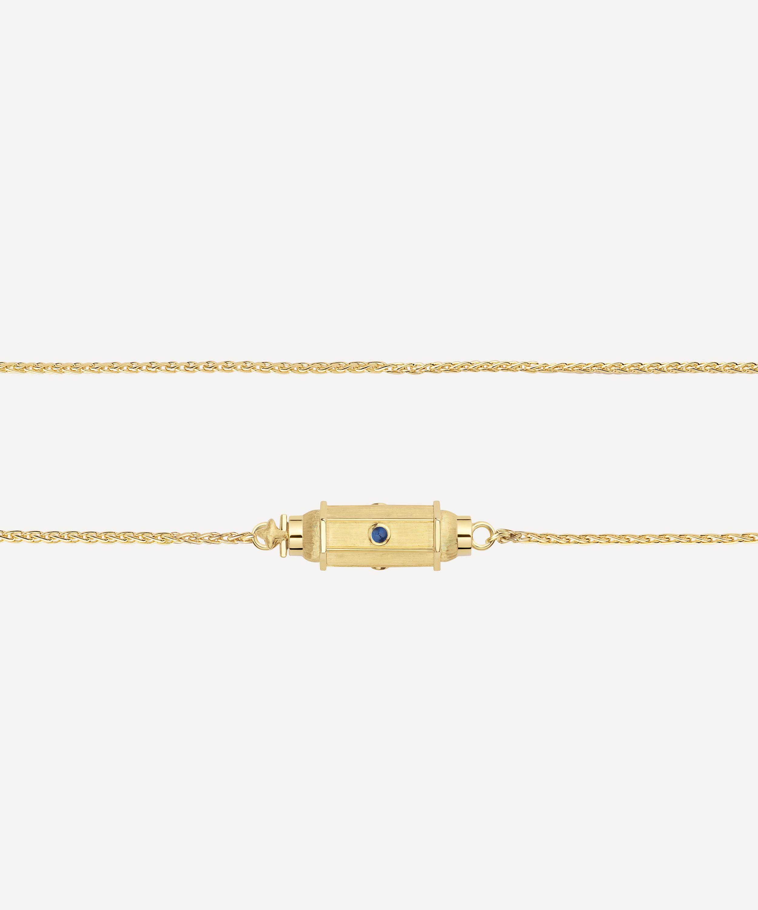 Marie Lichtenberg - 18ct Gold Sapphire Micro Coco Locket Necklace