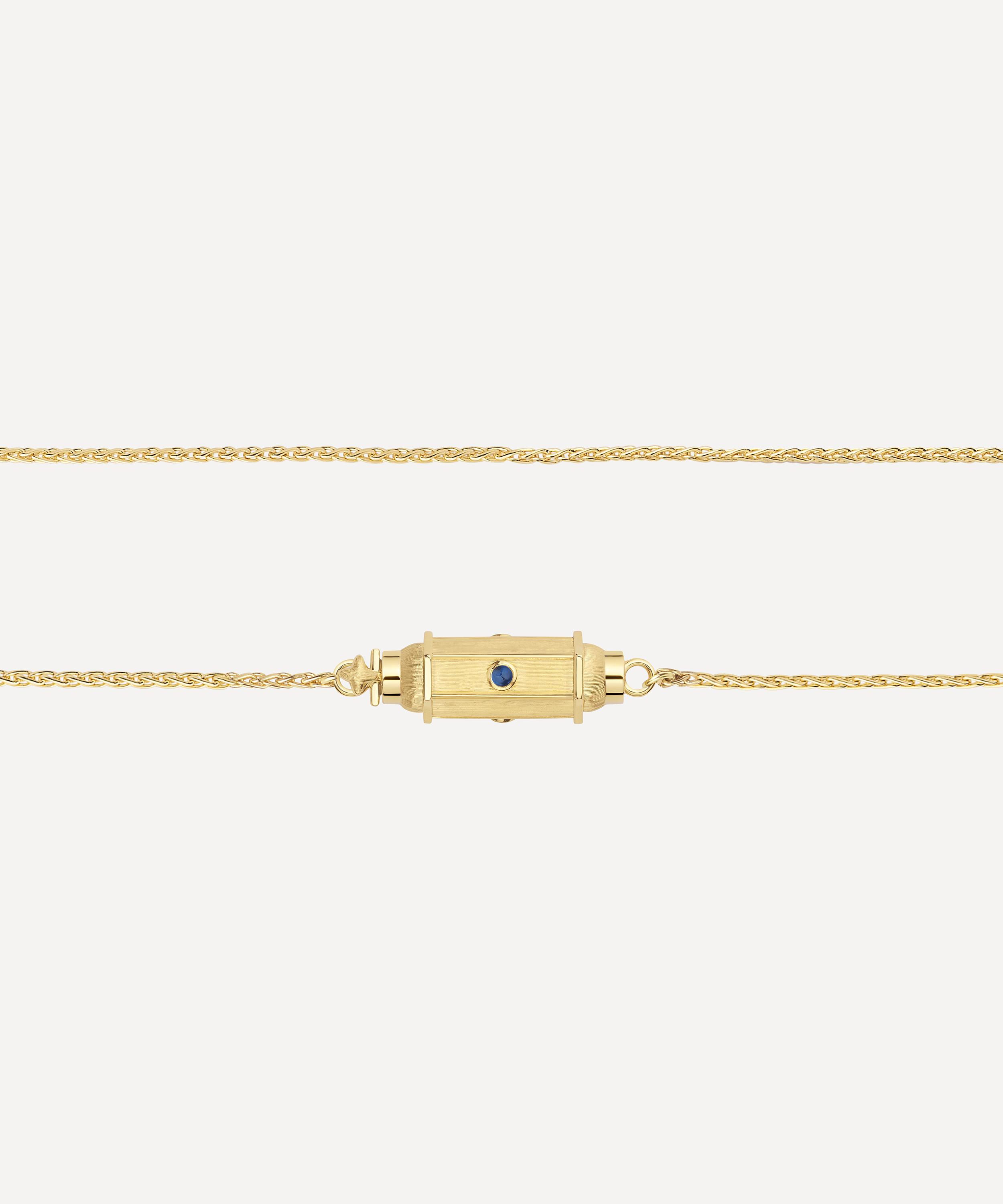 Marie Lichtenberg - 18ct Gold Sapphire Micro Coco Locket Necklace