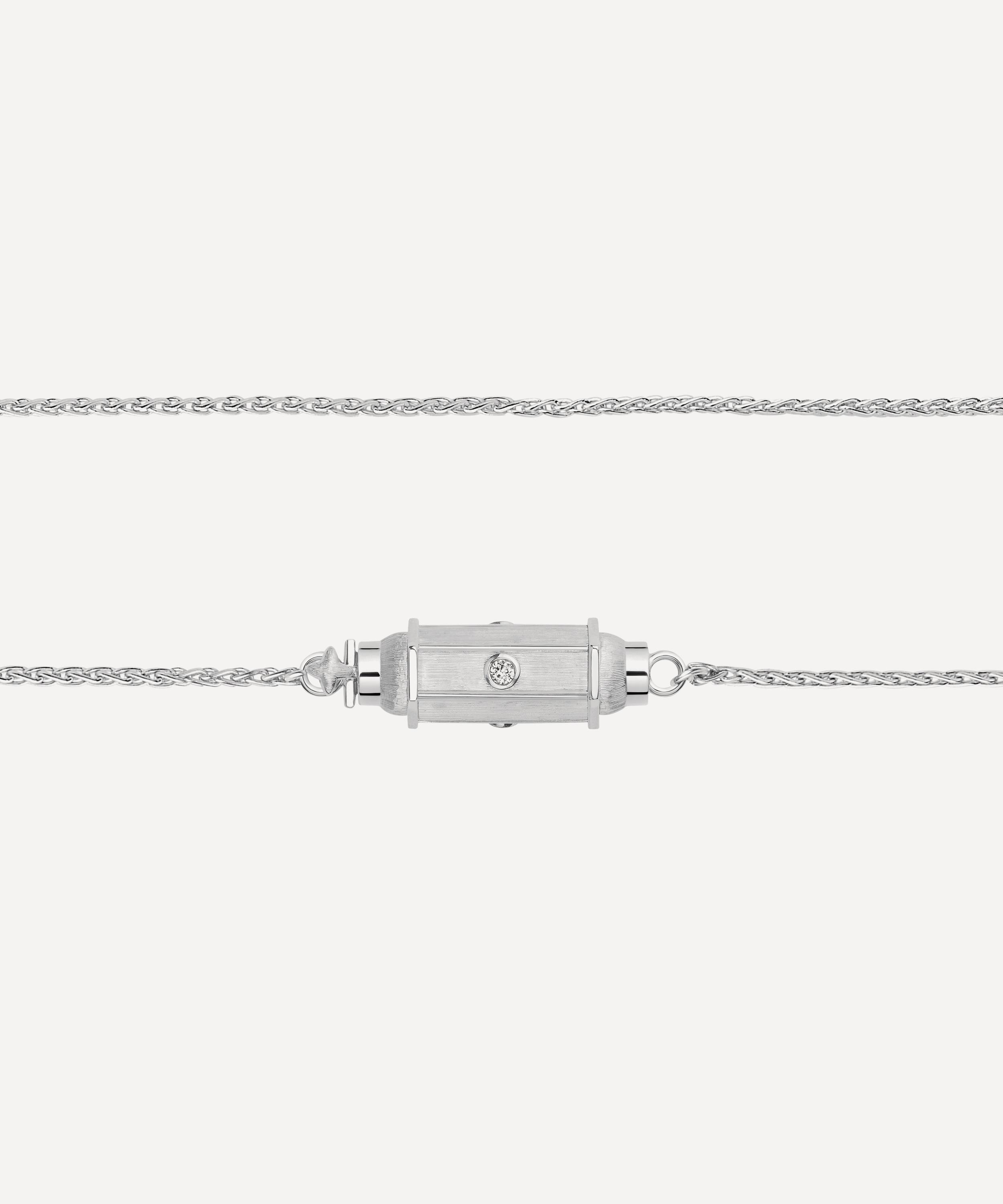 Marie Lichtenberg - 18ct White Gold Diamond Micro Coco Locket Necklace image number 2