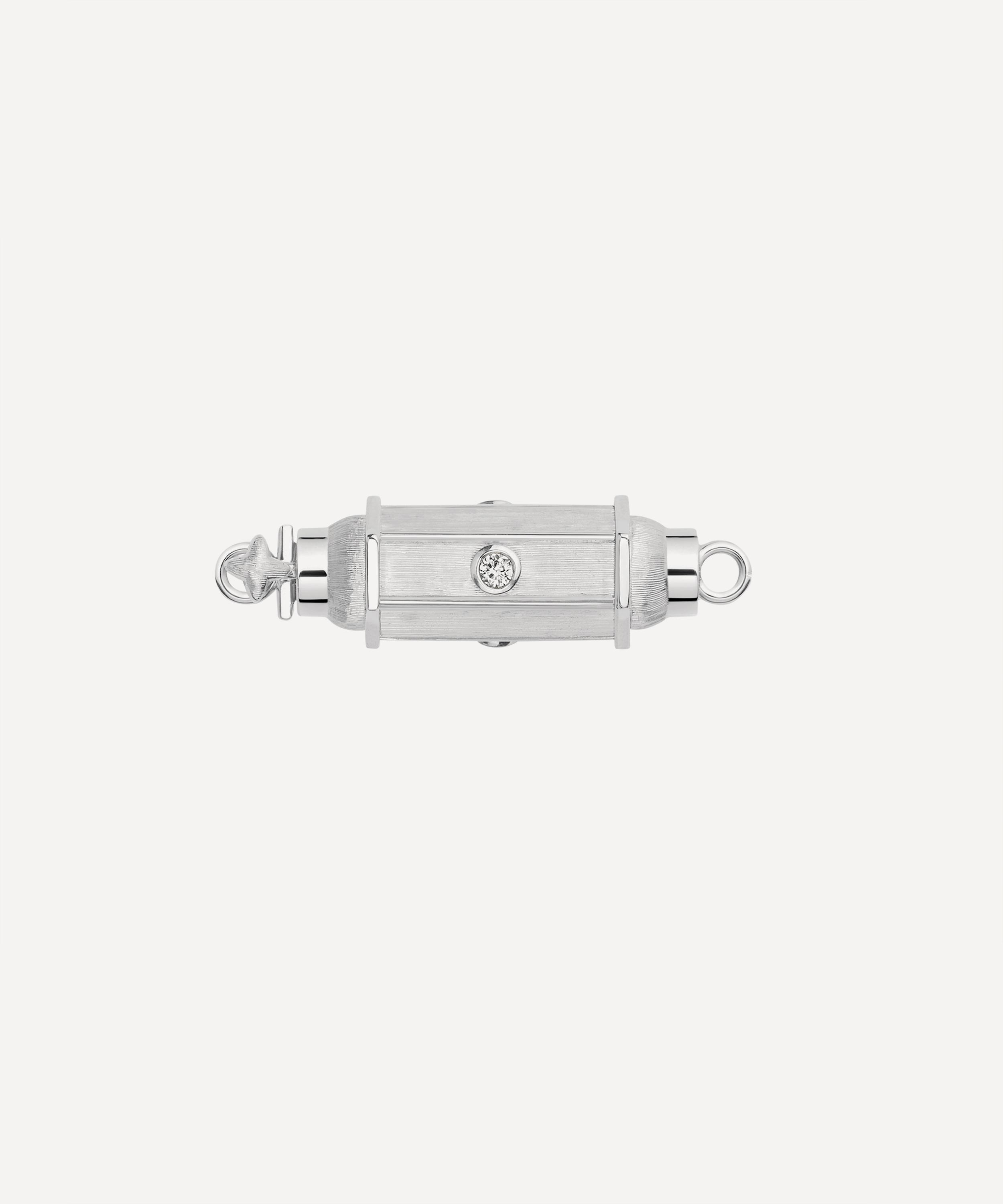 Marie Lichtenberg - 18ct White Gold Diamond Micro Coco Locket Necklace image number 3