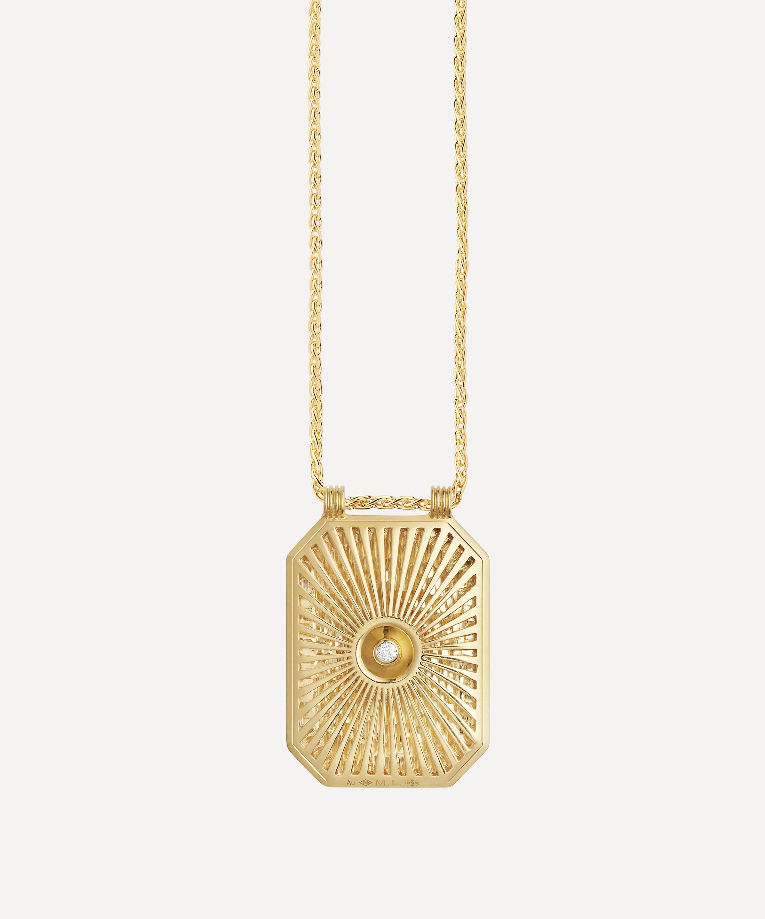 Marie Lichtenberg - 18ct Gold Heart Scapular Pendant Necklace image number 3