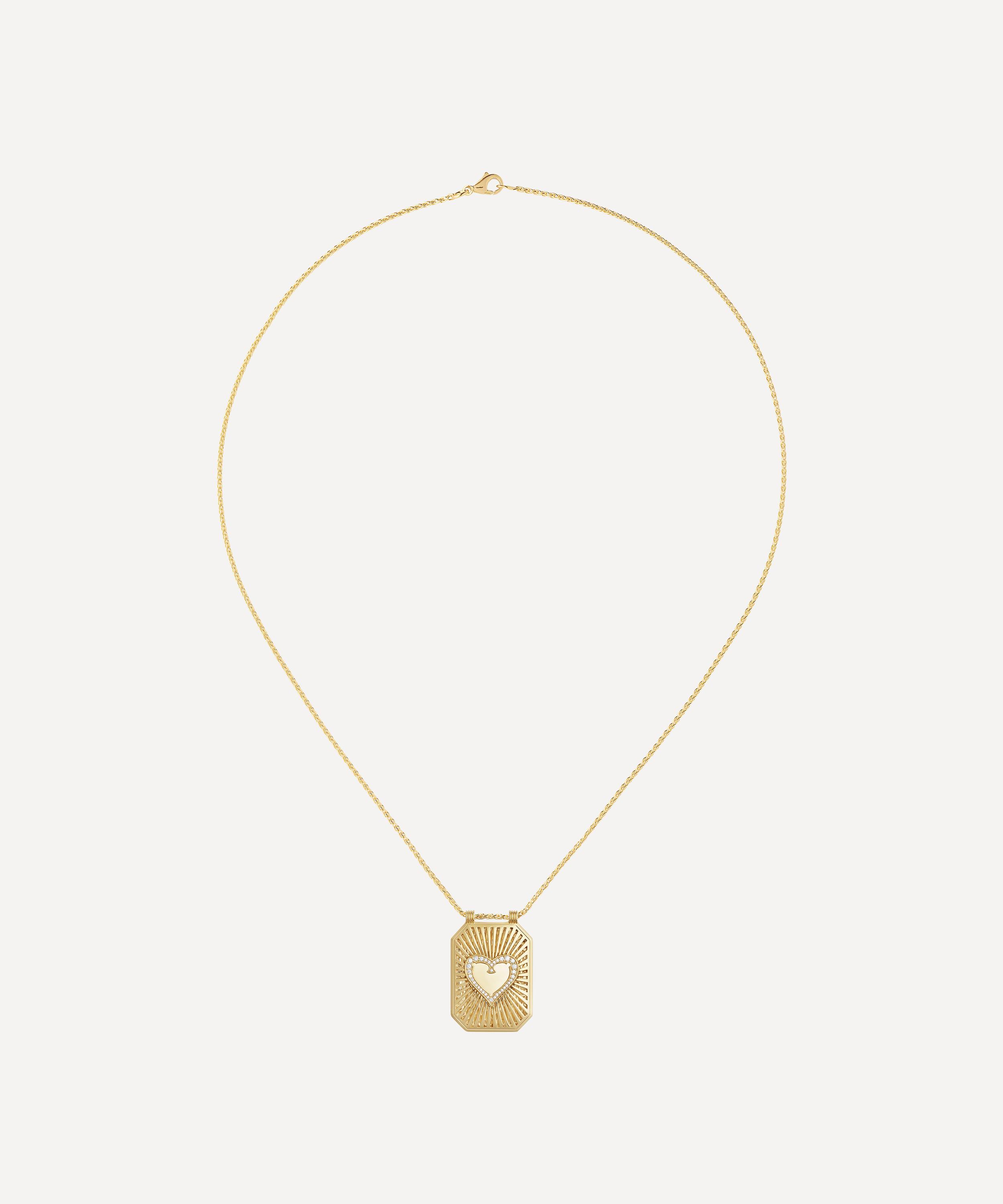 Marie Lichtenberg - 18ct Gold Heart Scapular Pendant Necklace image number 4