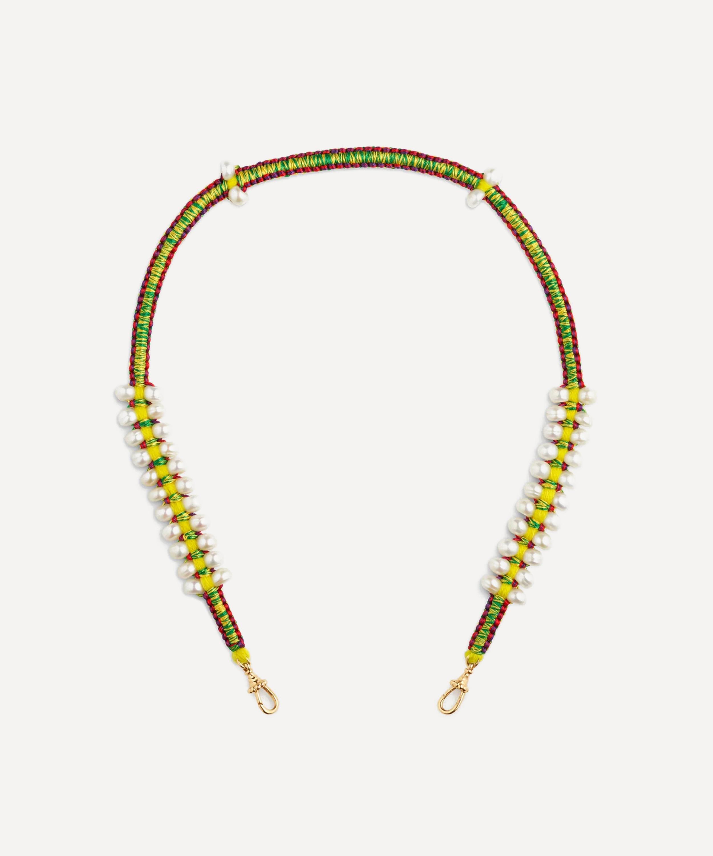 Marie Lichtenberg - 14ct Gold Multicolor Mauli Link Necklace image number 0