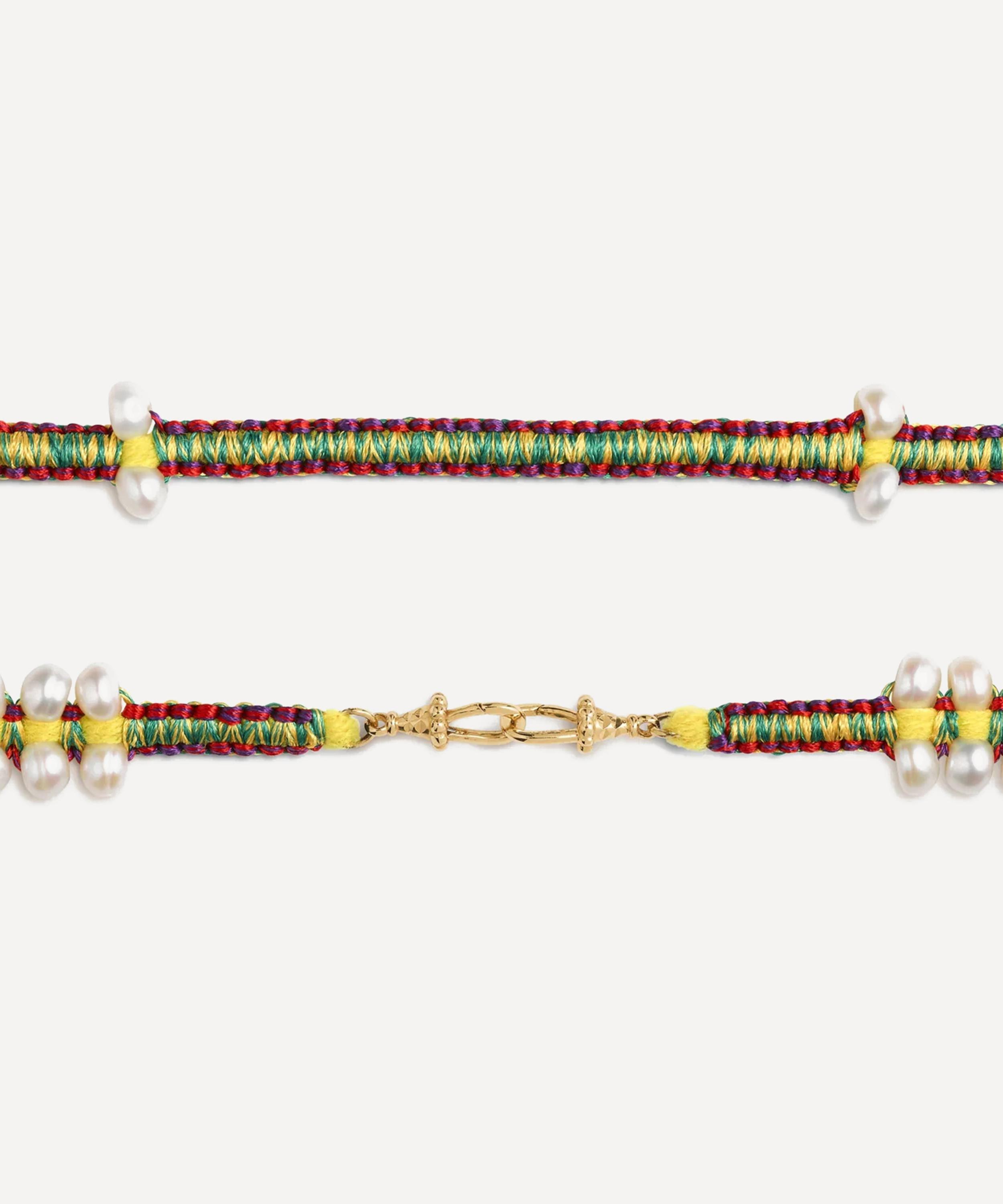 Marie Lichtenberg - 14ct Gold Multicolor Mauli Link Necklace image number 1