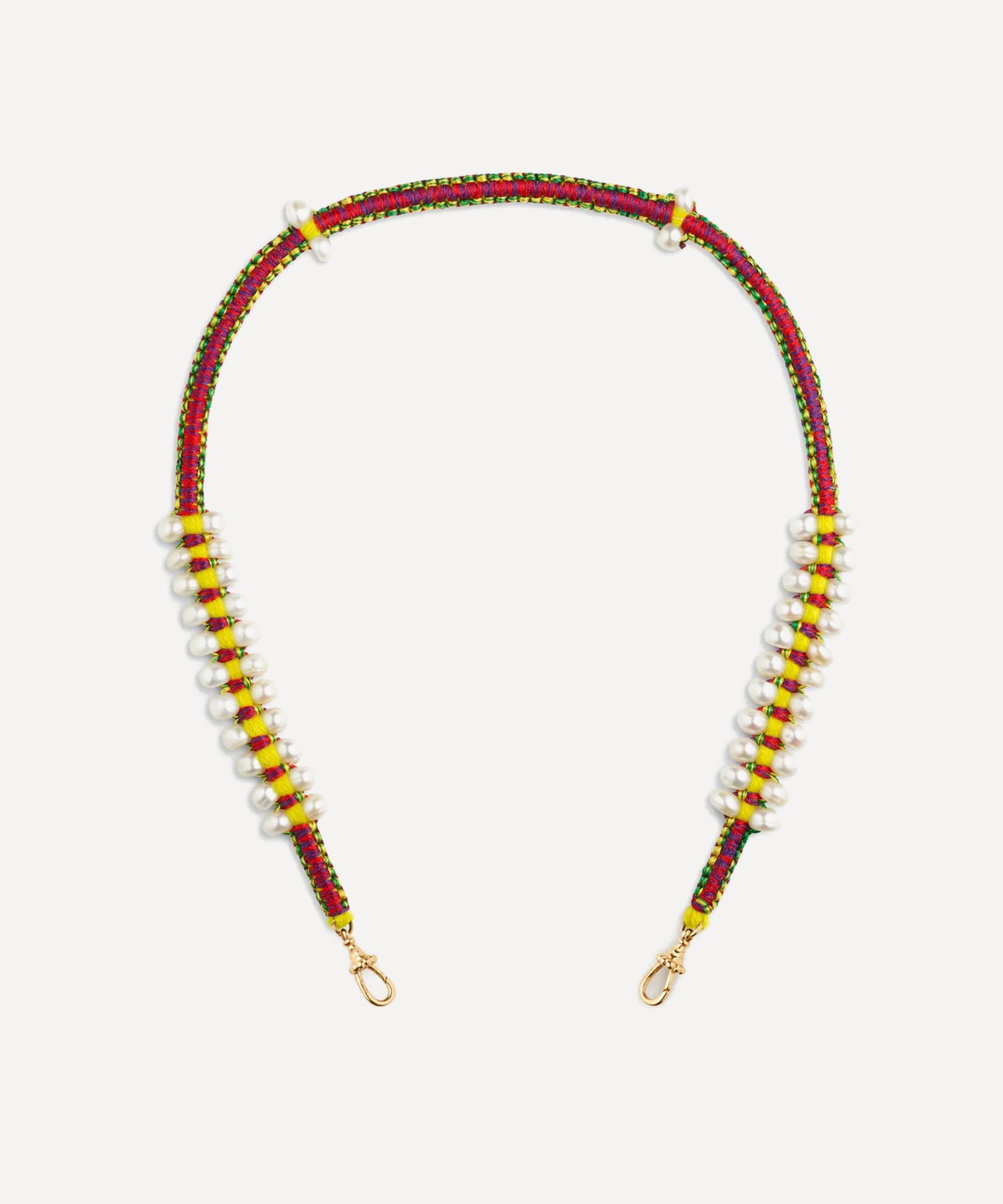 Marie Lichtenberg - 14ct Gold Multicolor Mauli Link Necklace image number 2