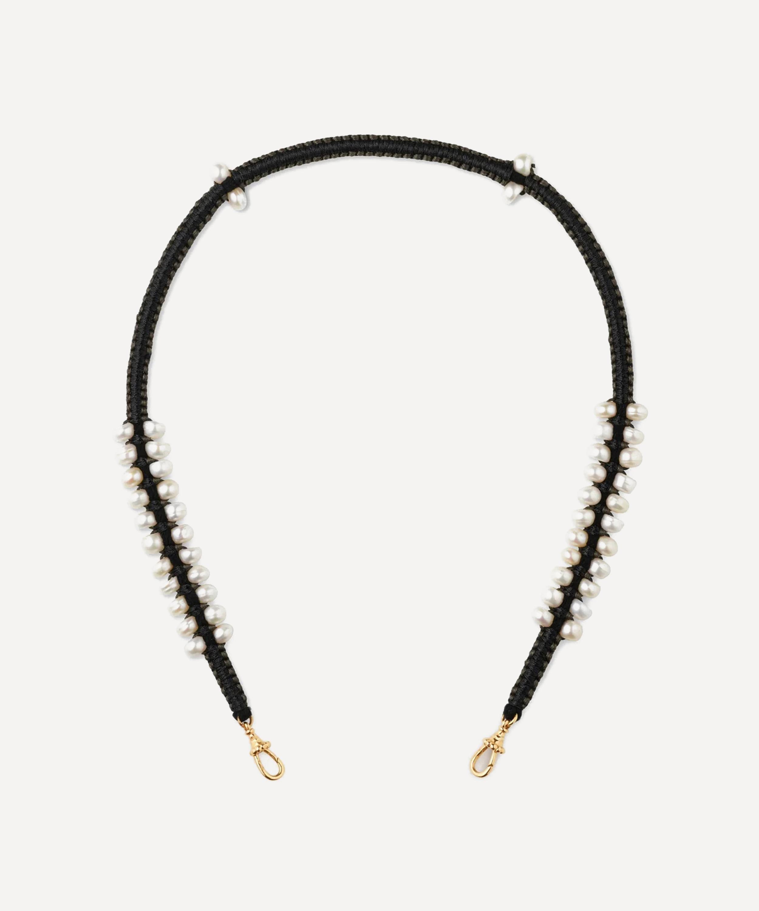 Marie Lichtenberg - 14ct Gold Black and Grey Mauli Link Necklace image number 0