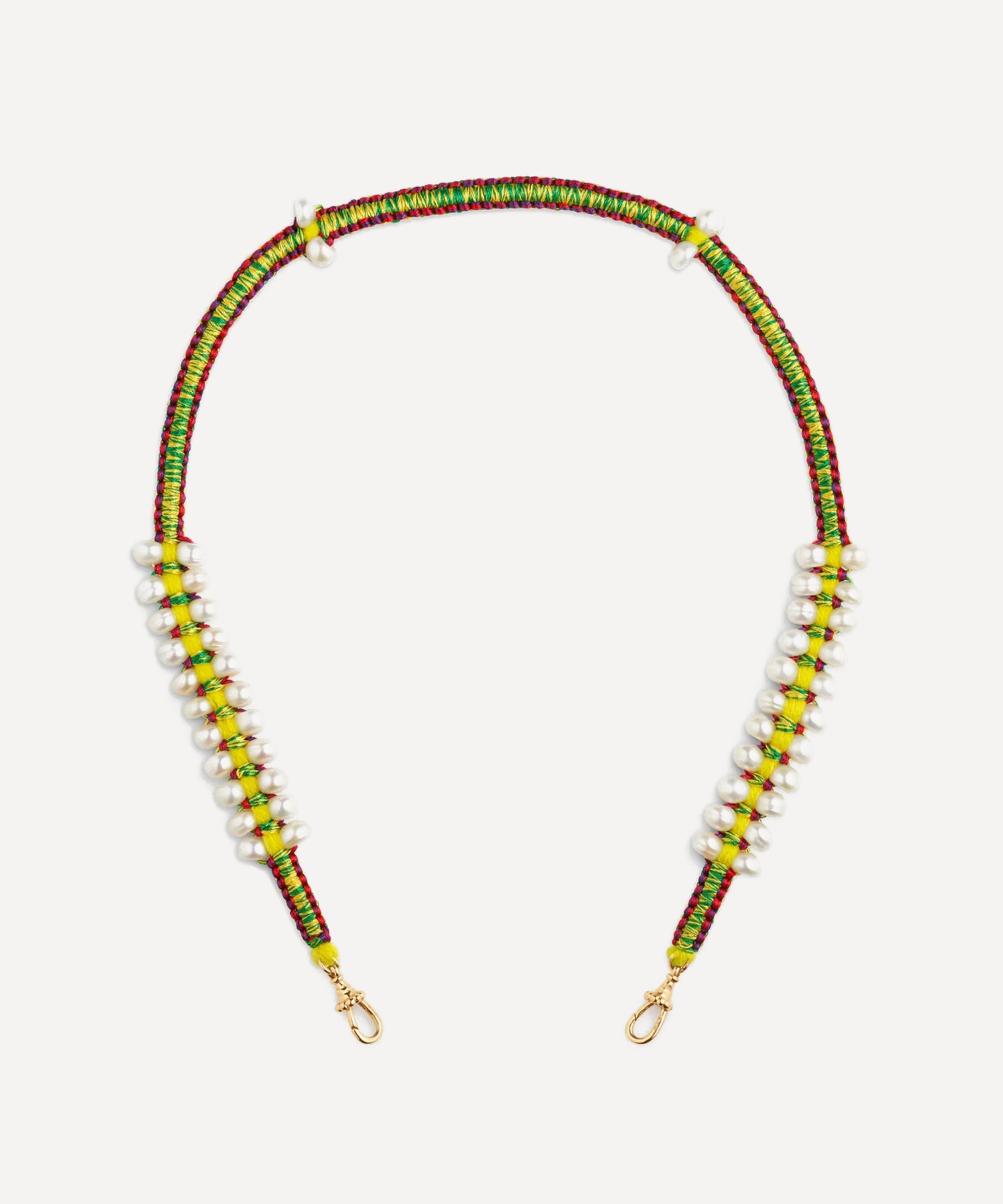Marie Lichtenberg - 14ct Gold Multicolor Mauli Link Necklace image number 0