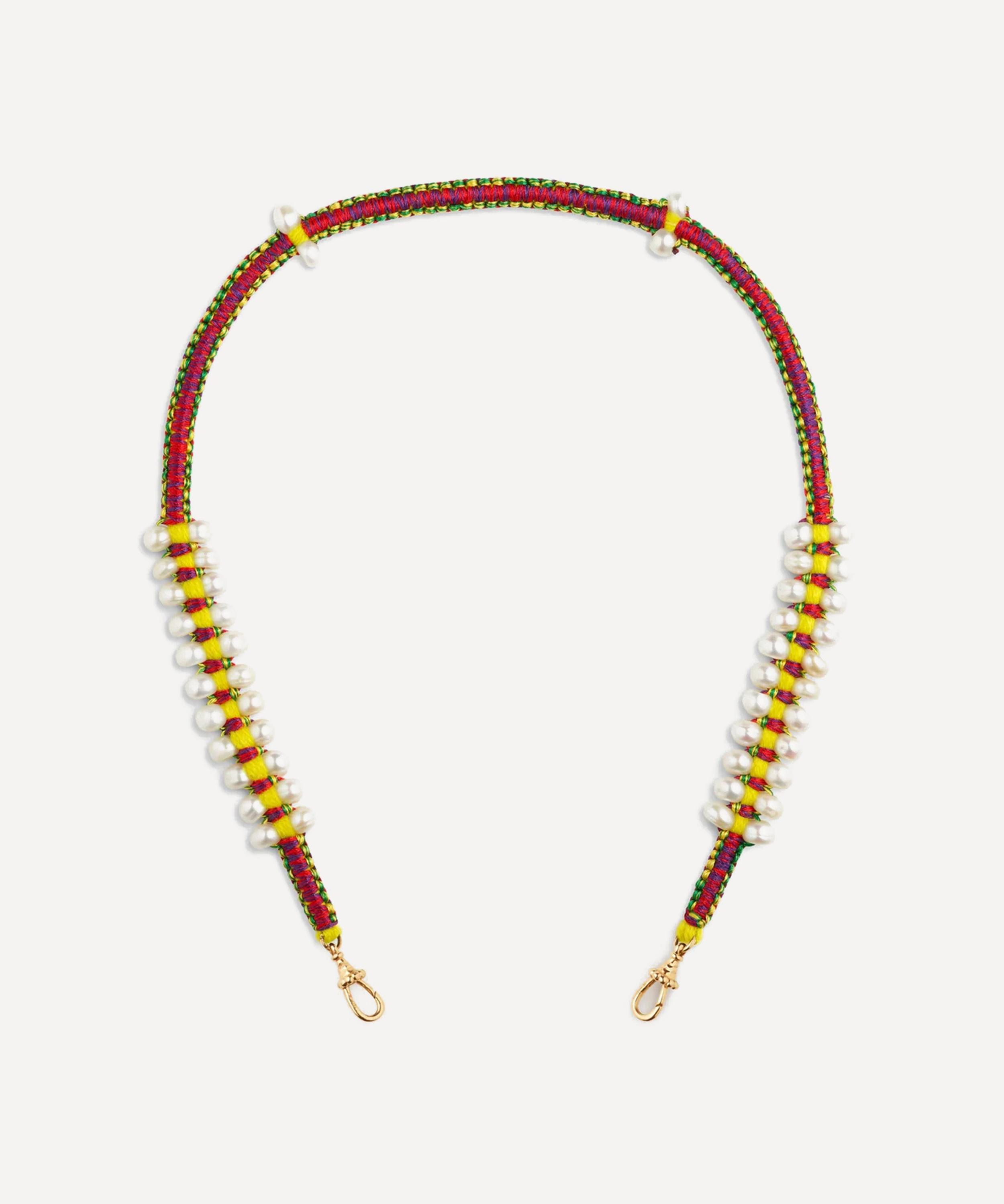 Marie Lichtenberg - 14ct Gold Multicolor Mauli Link Necklace image number 2