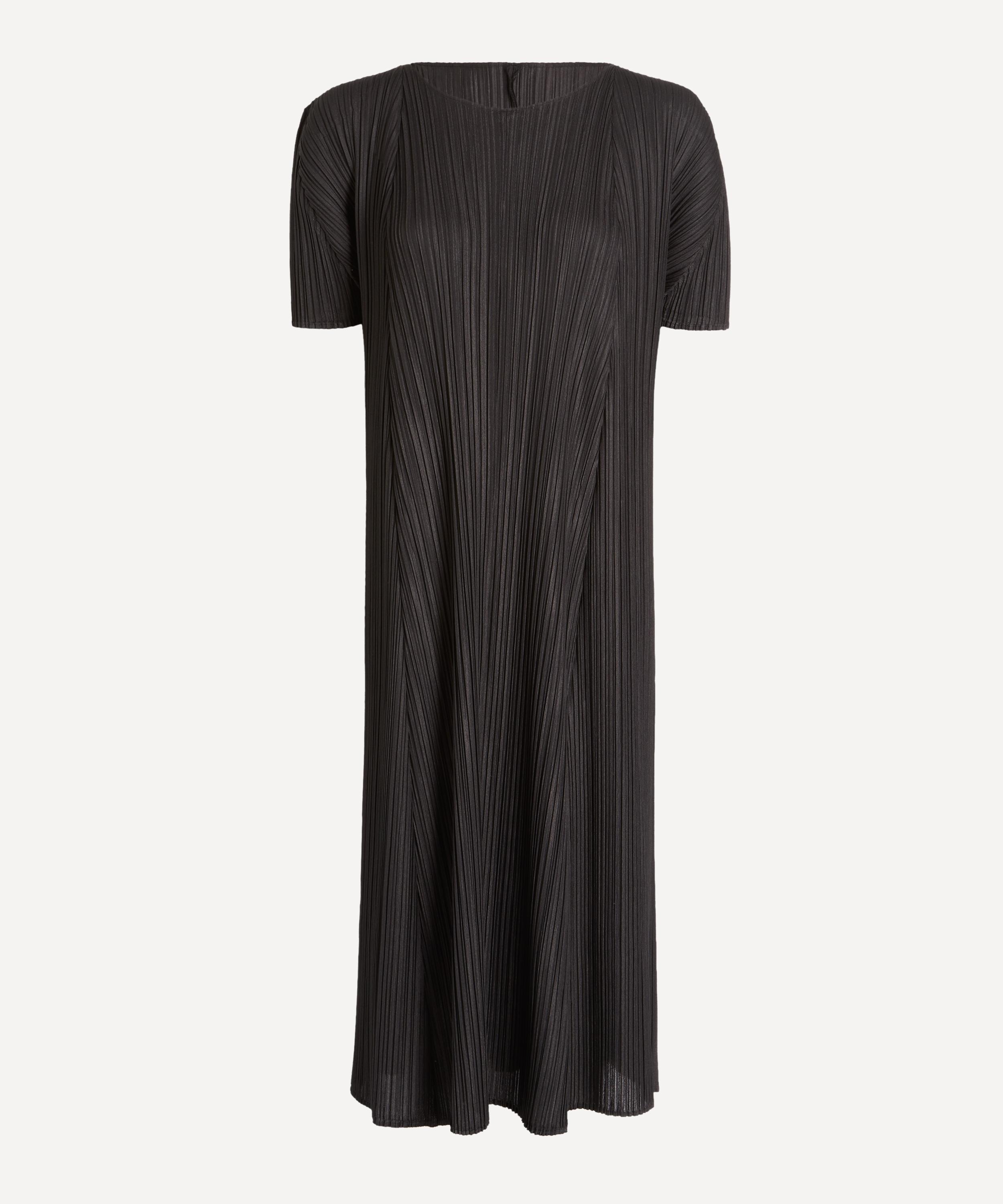 Pleats Please Issey Miyake - MELLOW PLEATS Black Midi Dress
