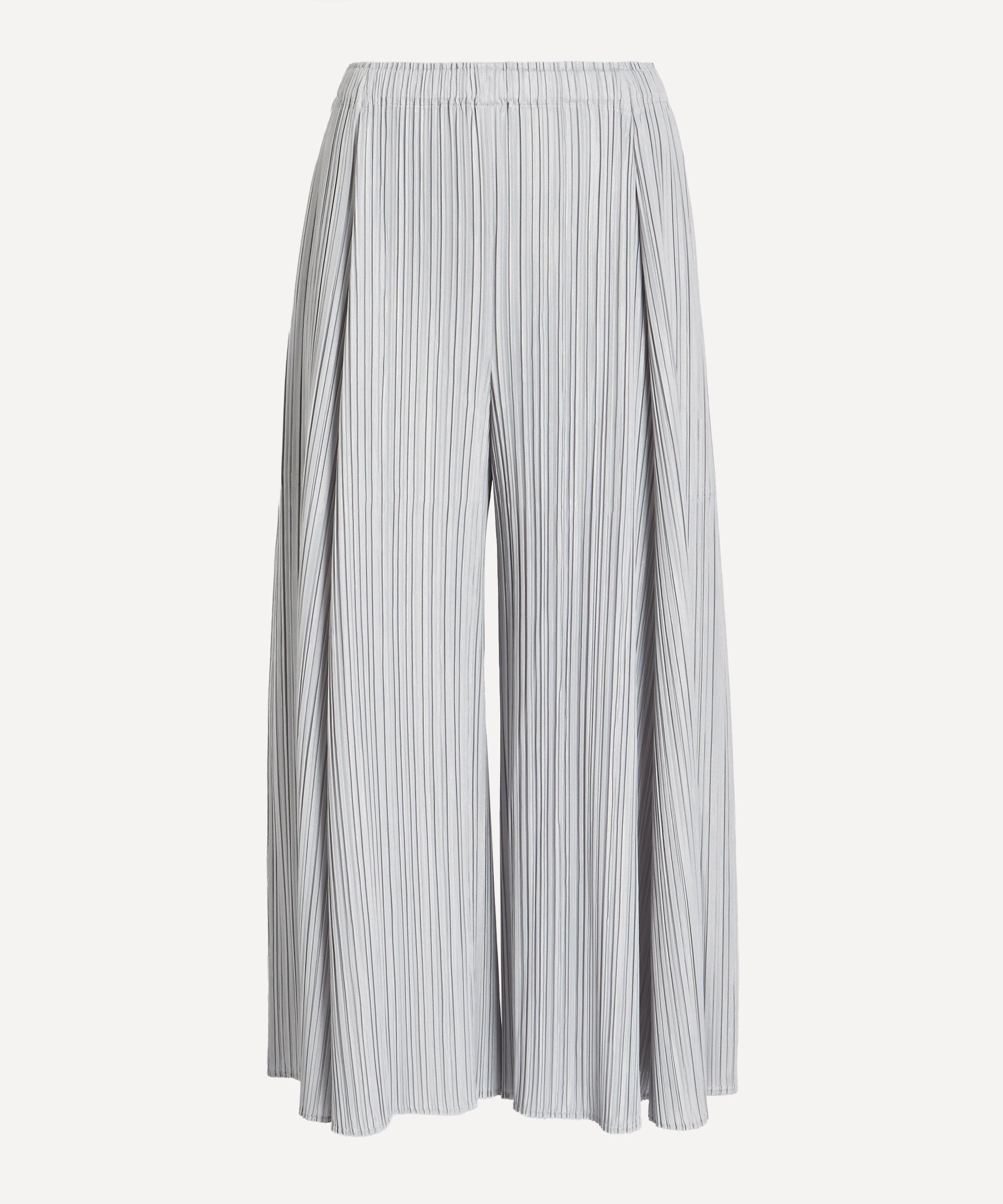 Pleats Please Issey Miyake - MELLOW PLEATS Cool Grey Cropped Trousers