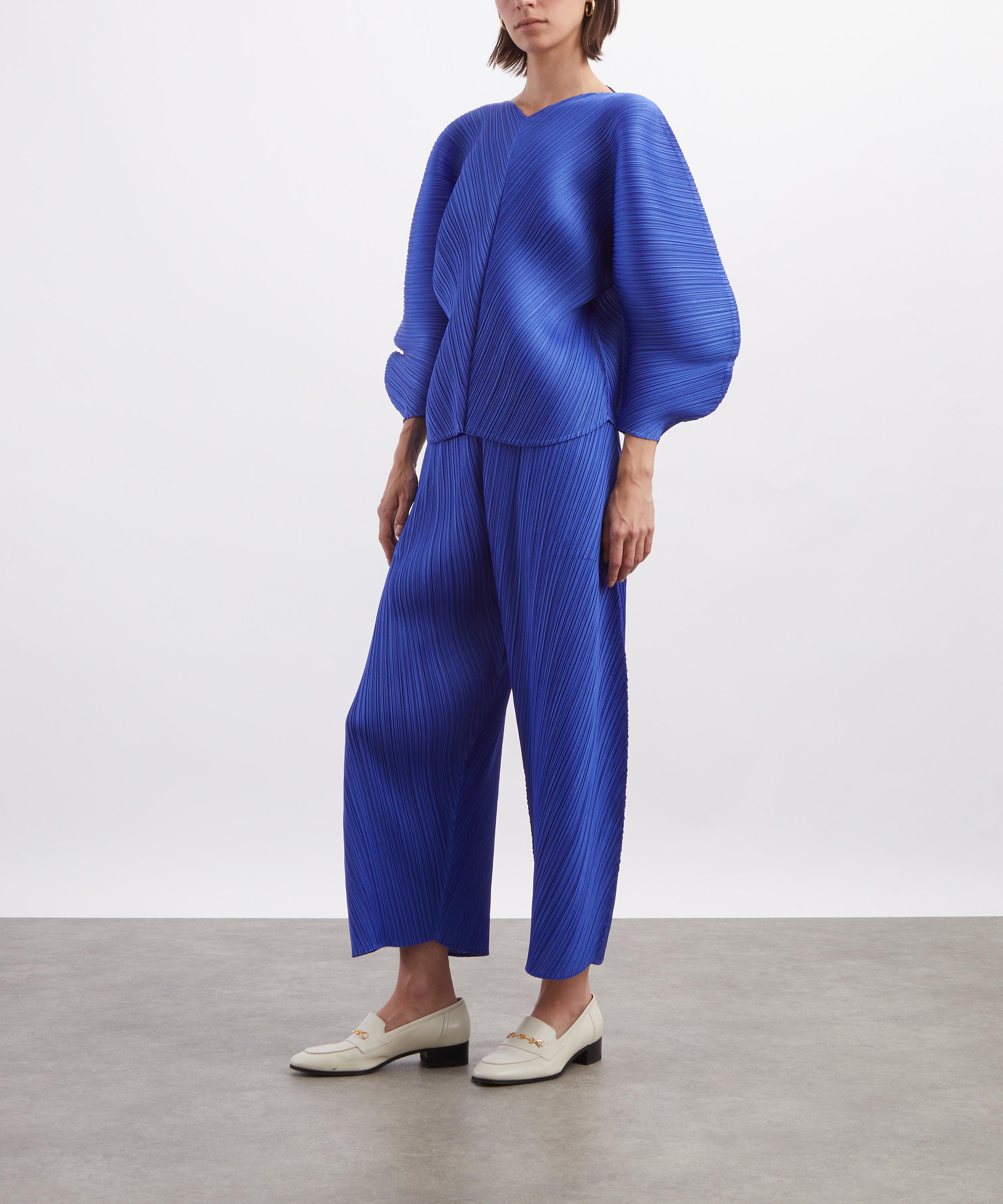 Pleats Please Issey Miyake - COAST Blue Pleated Top image number 1