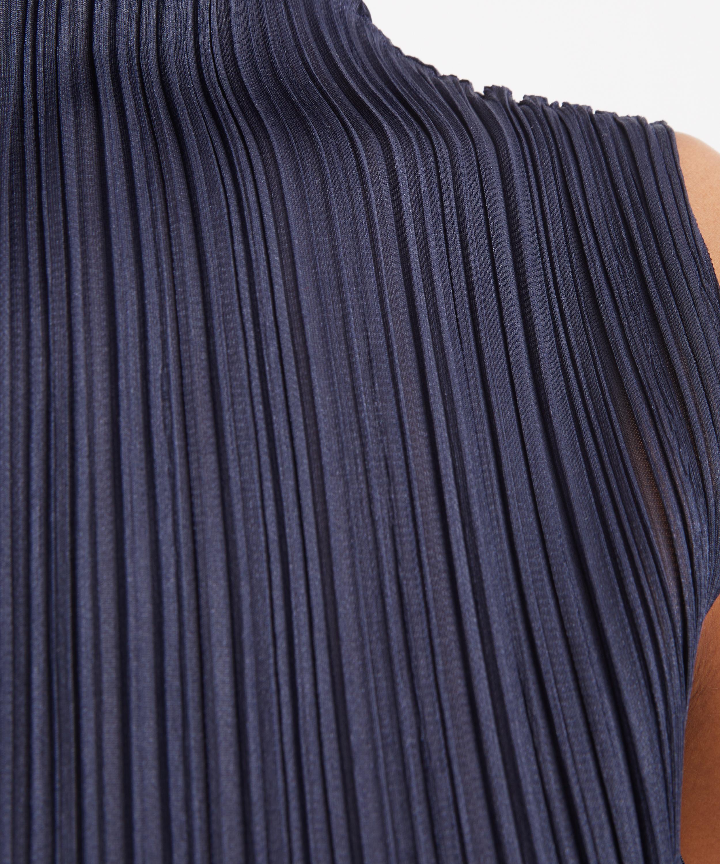 Pleats Please Issey Miyake - NEW COLOURFUL BASICS 4 Navy Pleated Top image number 4