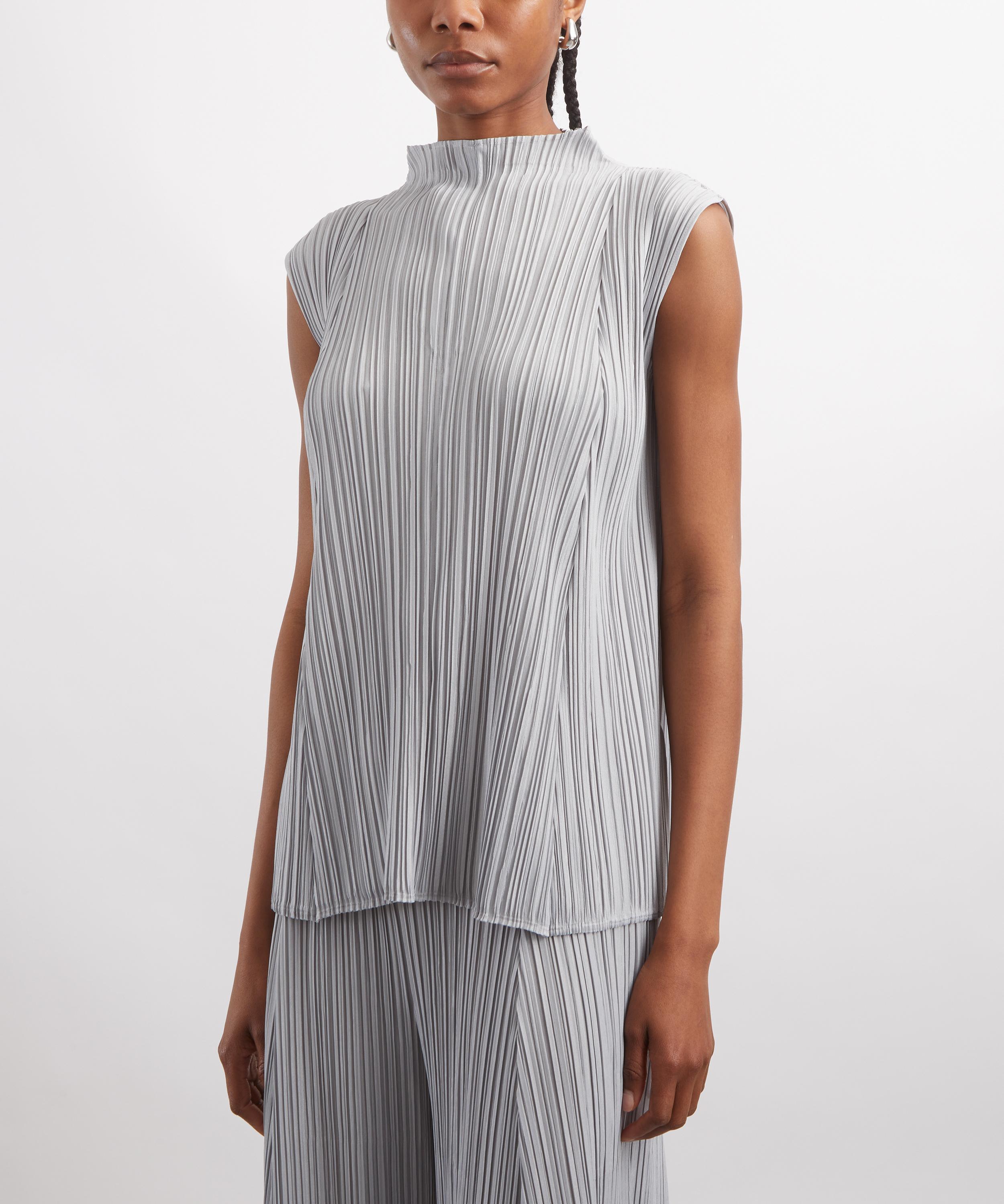 Pleats Please Issey Miyake - MELLOW PLEATS Cool Grey Top image number 2