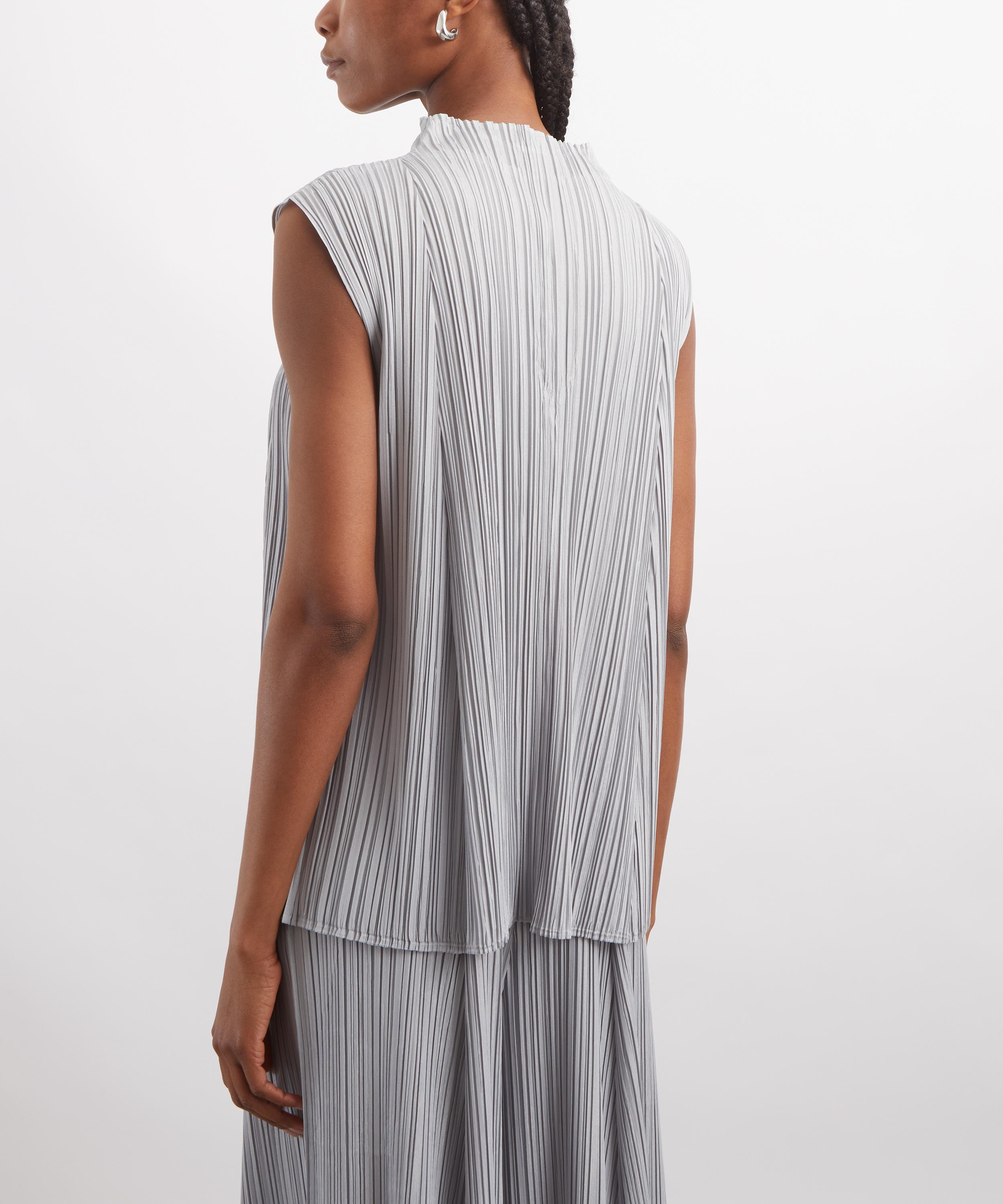 Pleats Please Issey Miyake - MELLOW PLEATS Cool Grey Top image number 3