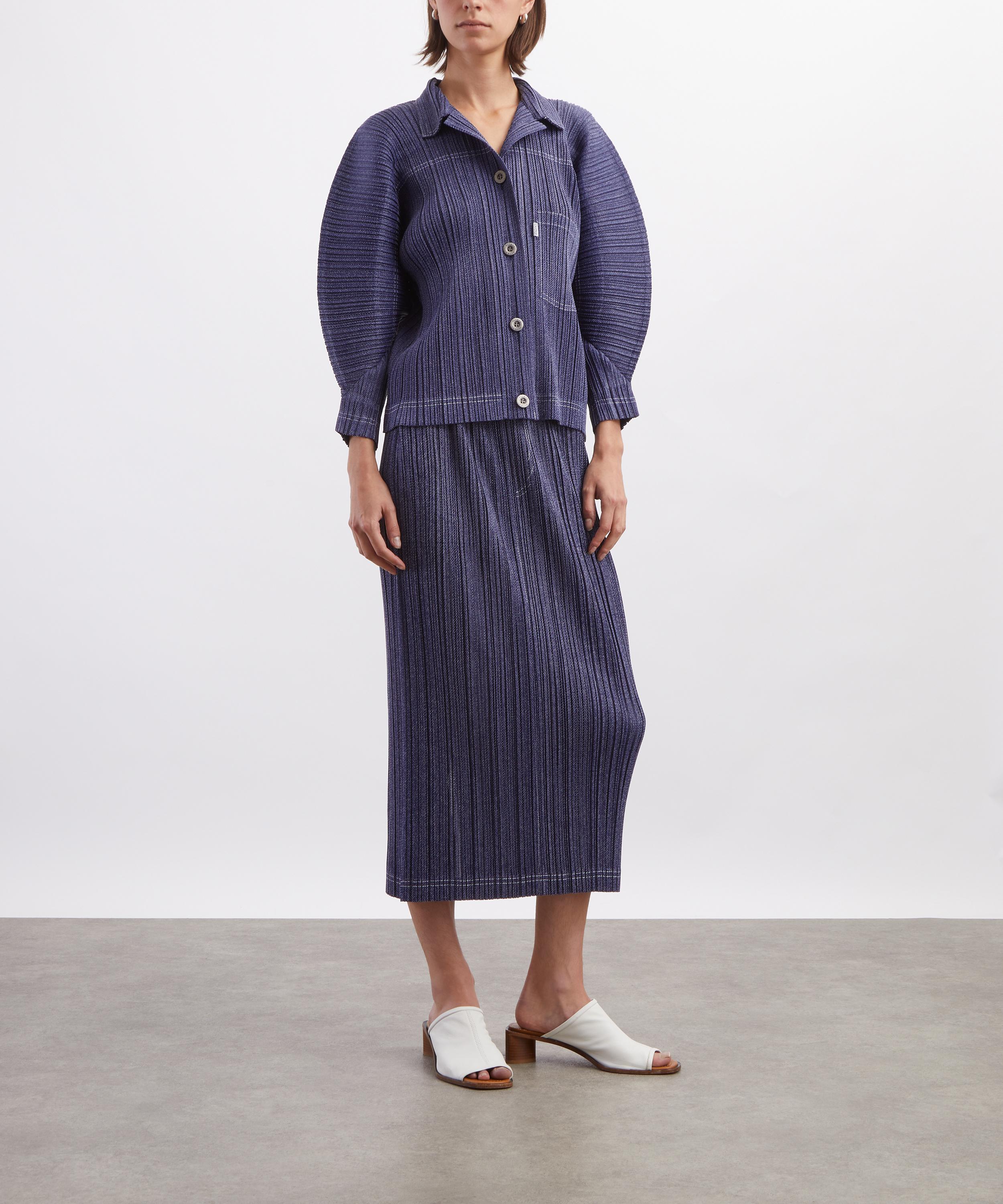 Pleats Please Issey Miyake - COTTON DENIM Pleated Jacket image number 1