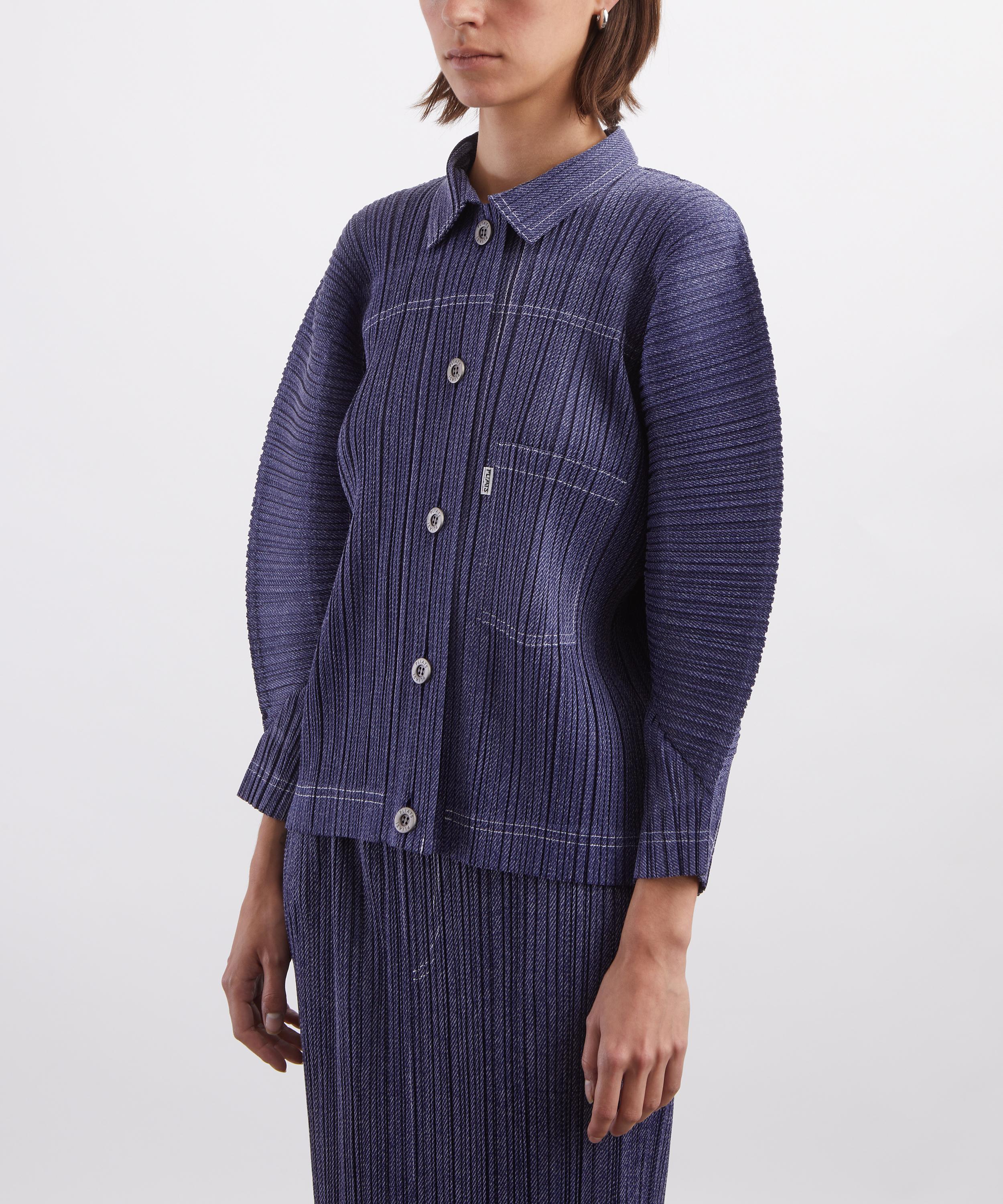Pleats Please Issey Miyake - COTTON DENIM Pleated Jacket image number 2